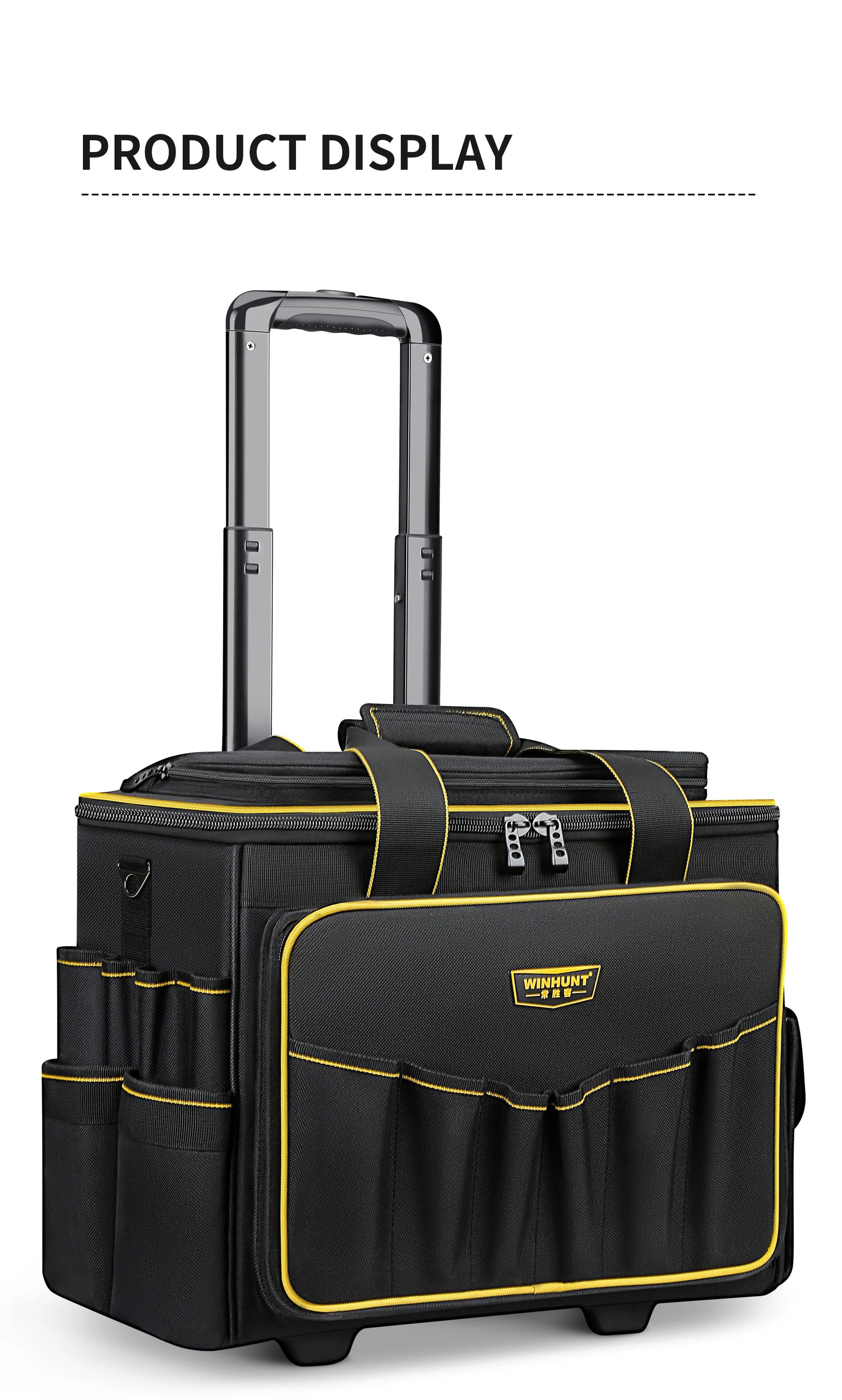 WINHUNT Rolling Tool Bag With Telescoping Handle And Heavy Duty Wheels 6