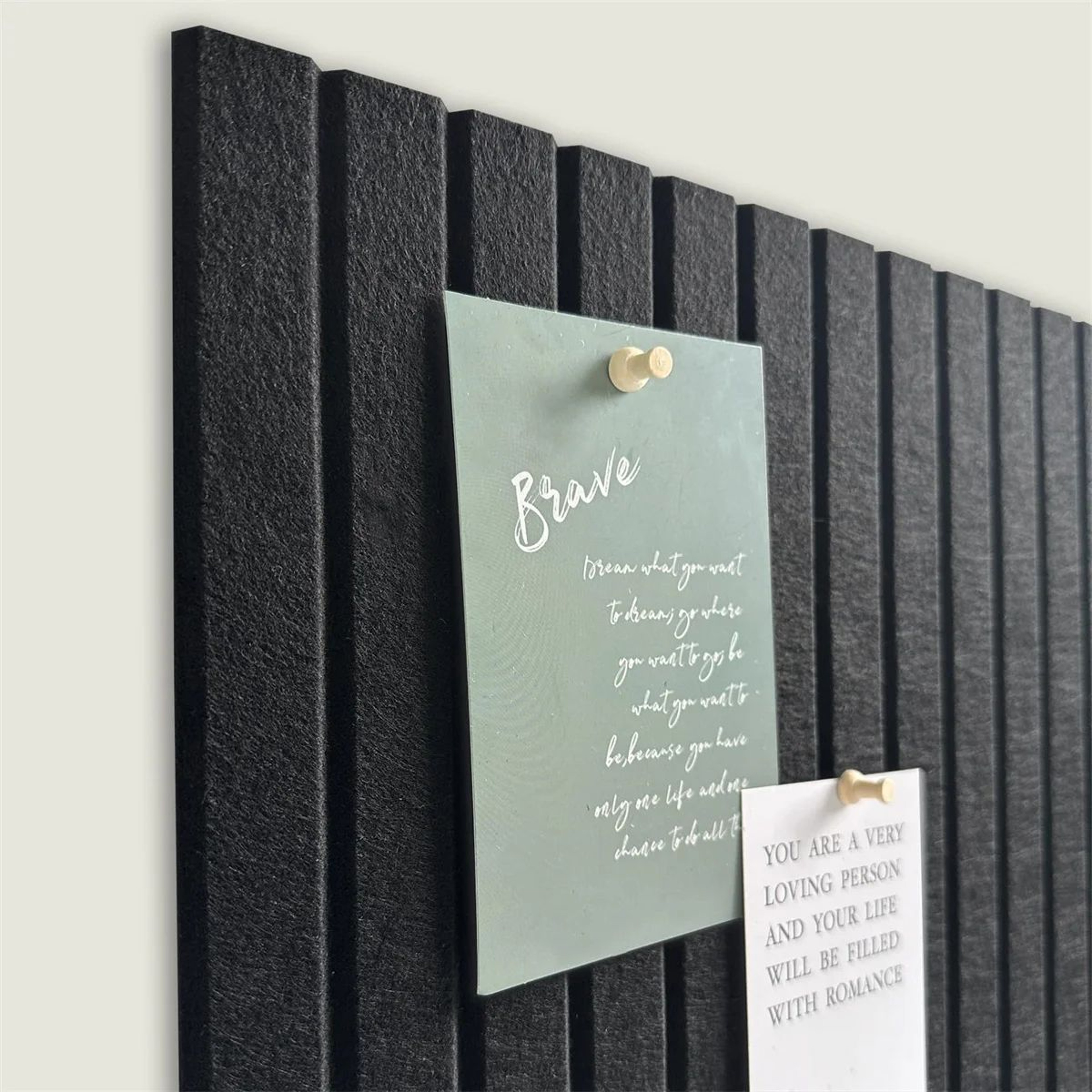 6 Piece Large Black Felt Bulletin Board Tiles For Office And Home 1