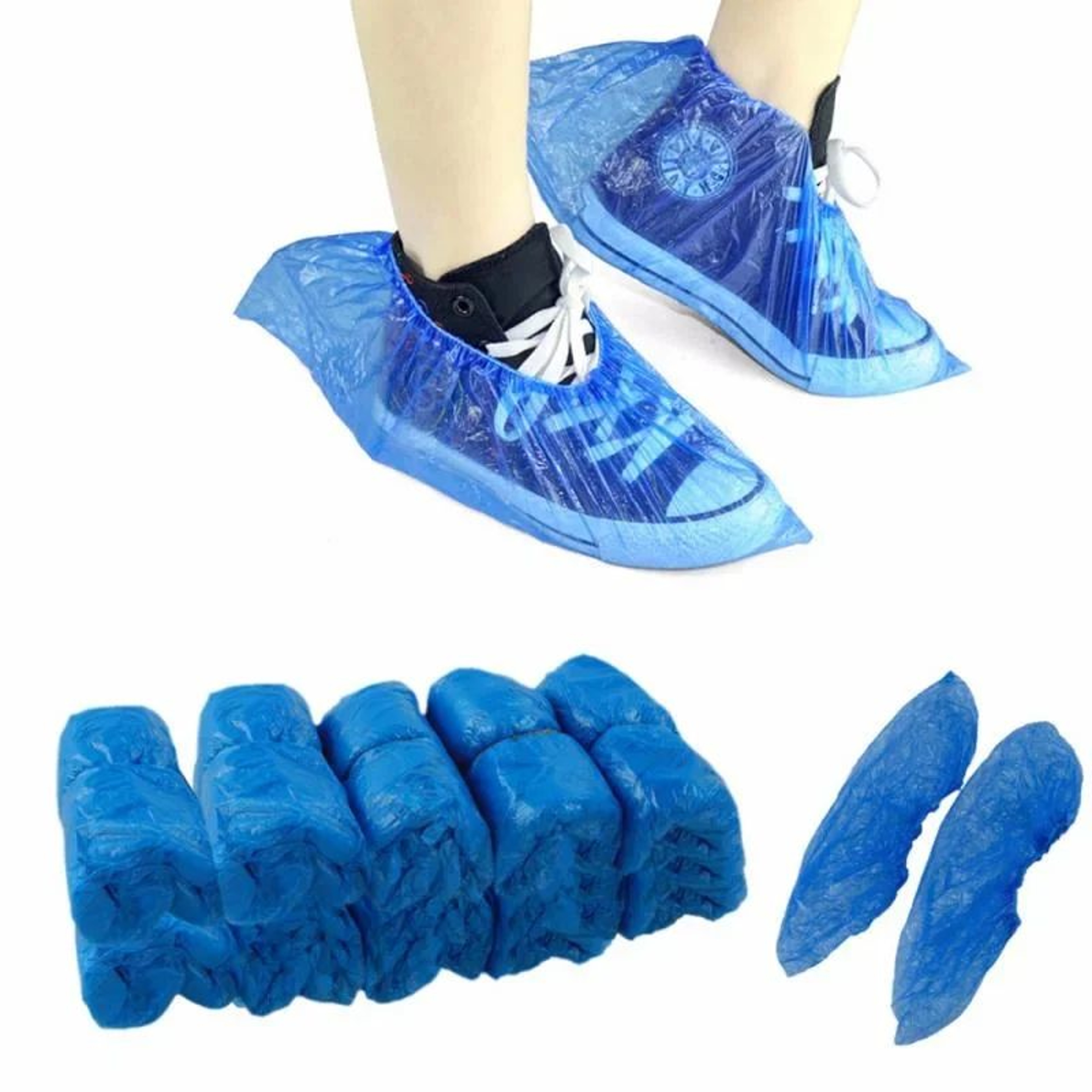 Disposable Waterproof Non Slip PE Shoe Covers 5