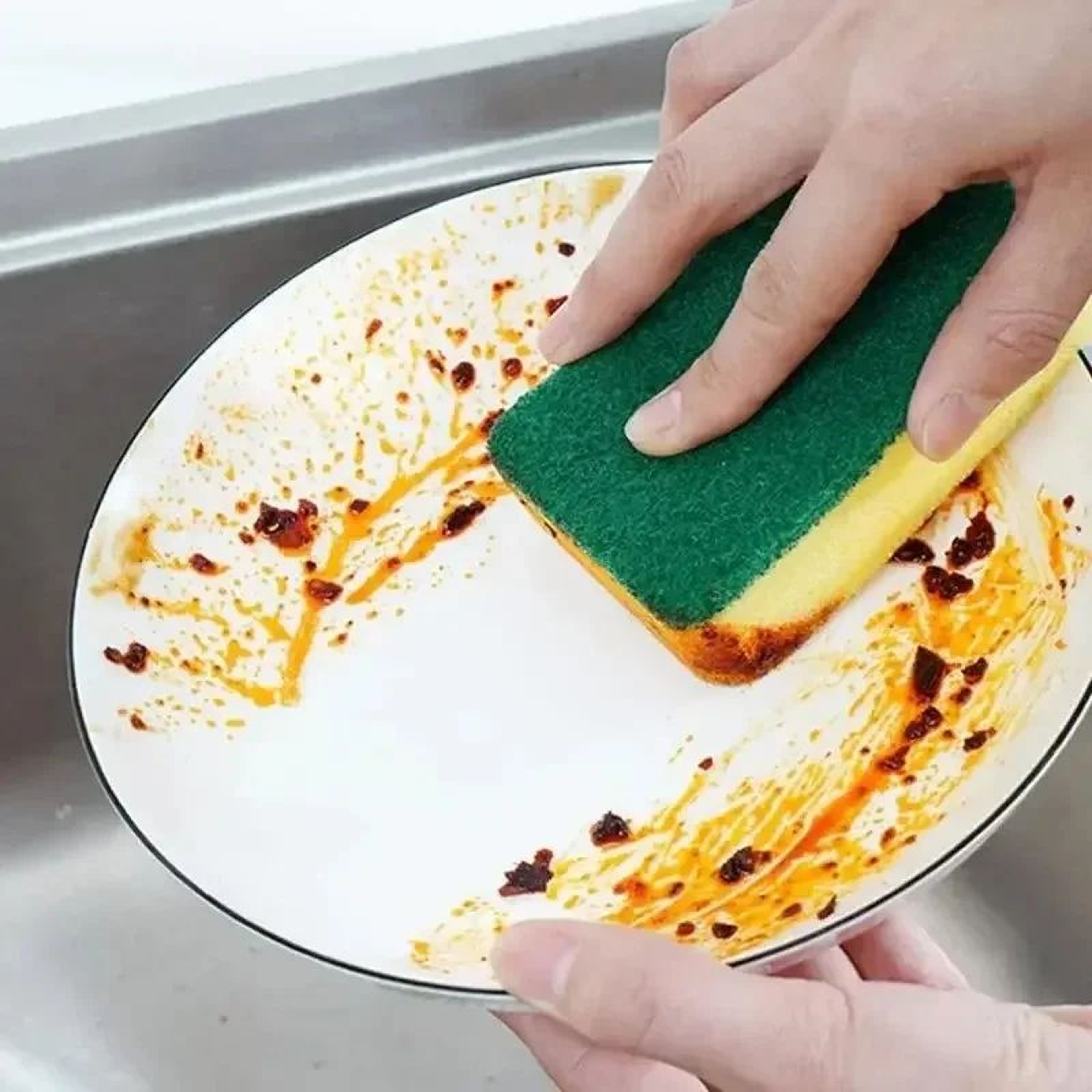 Soft Absorbent Kitchen Dishwashing Sponge Scouring Pads 6