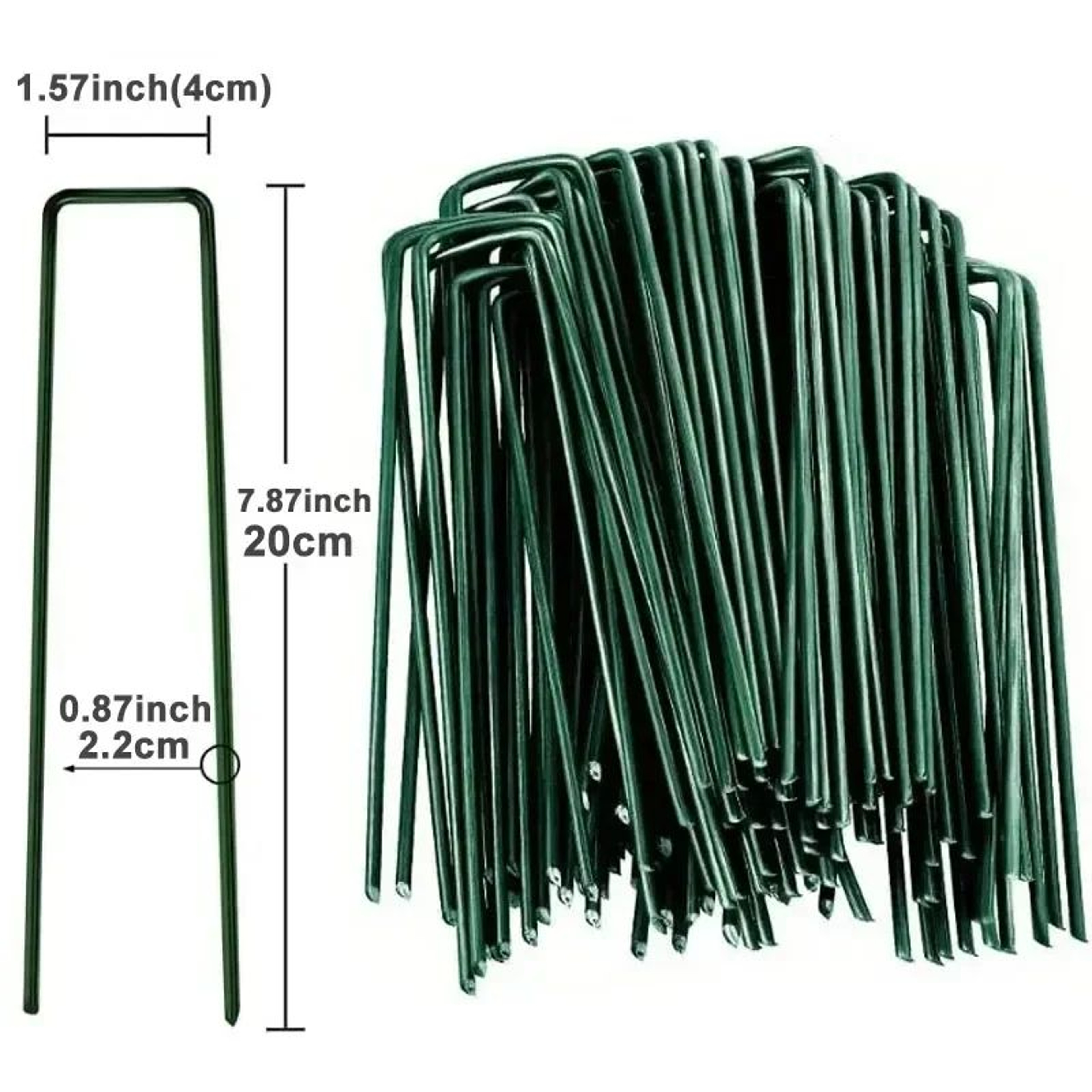 Heavy Duty U Shaped Garden Staples Landscape Ground Stakes 14
