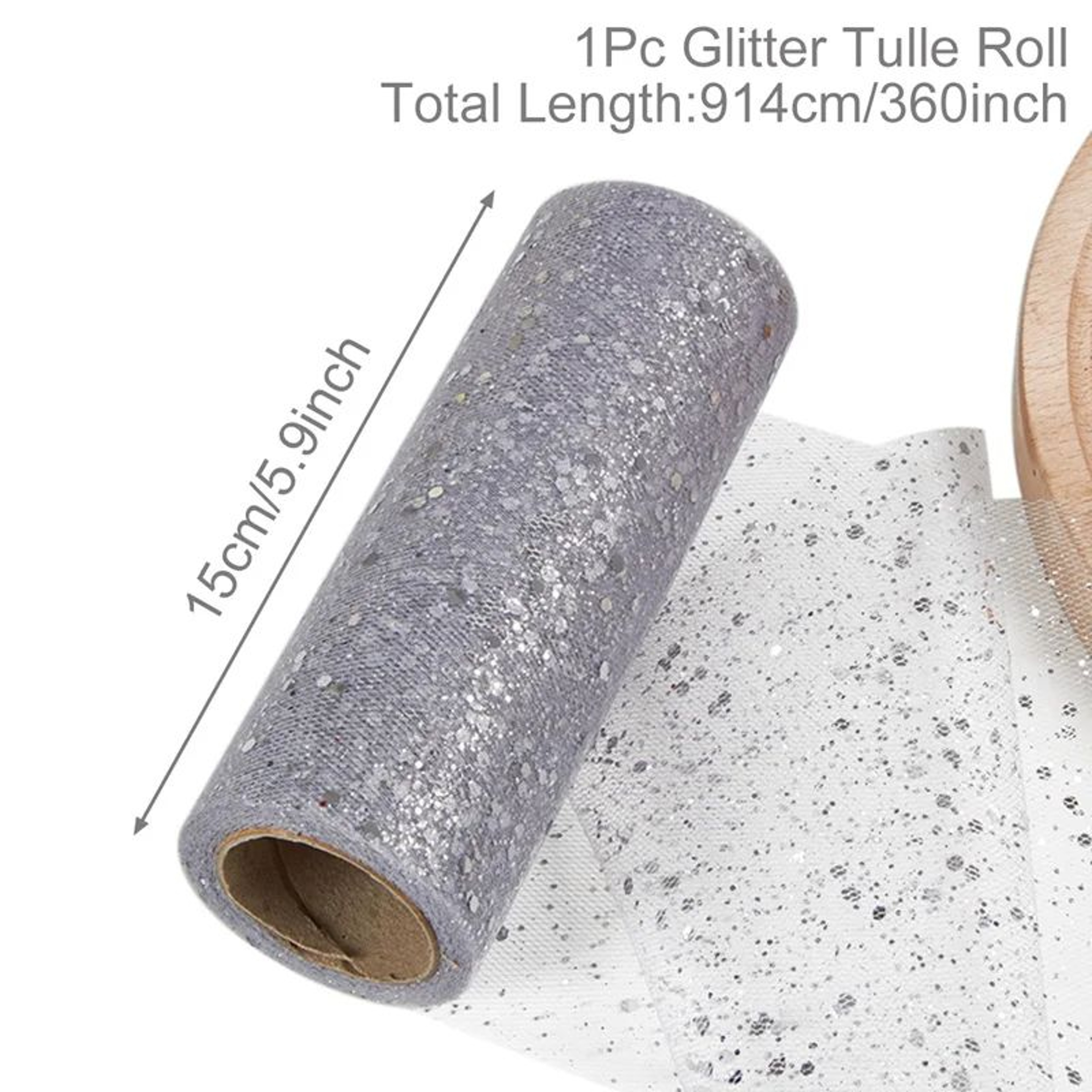 Laser Sequin Organza Tulle Roll For Wedding And Party Decor 12