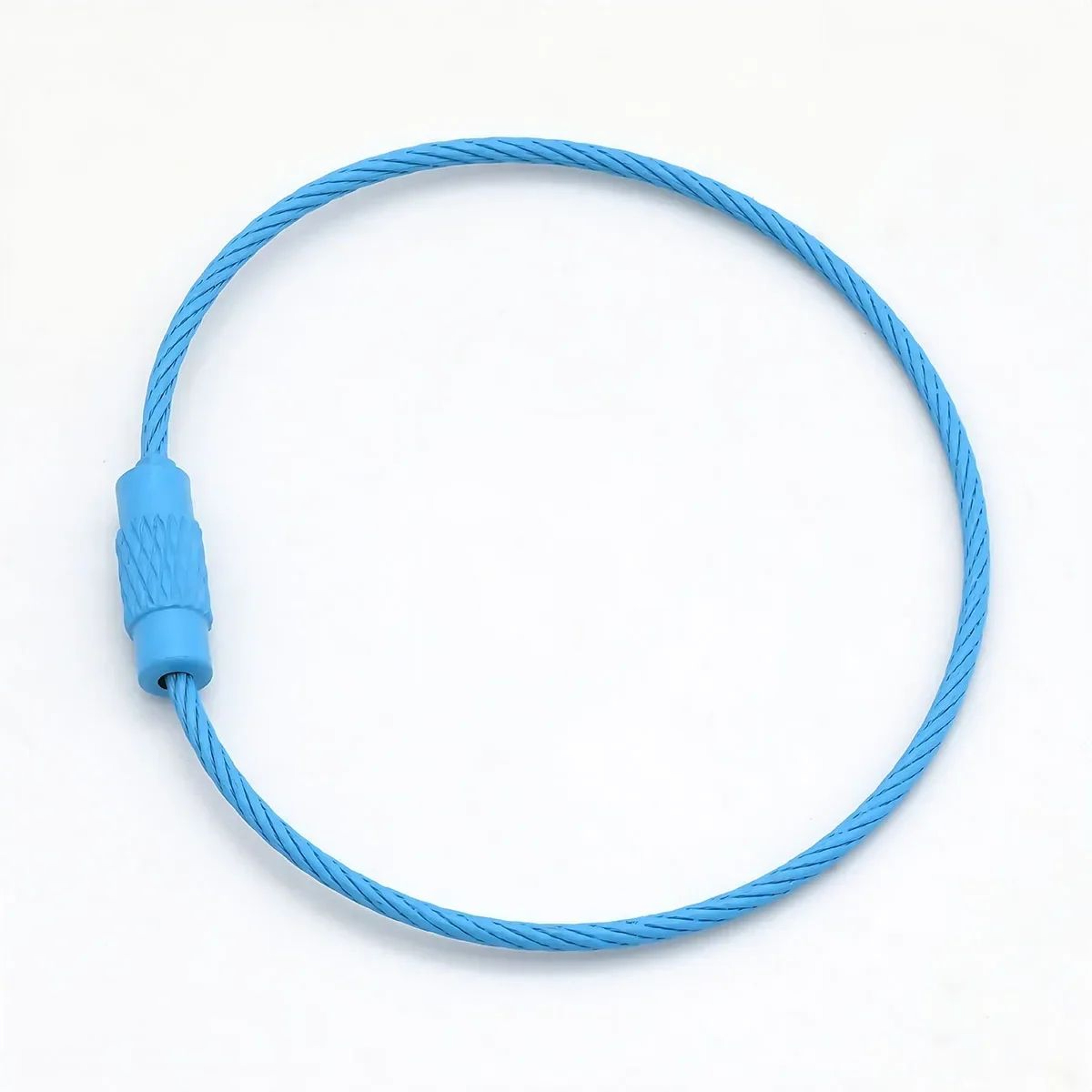 Stainless Steel Wire Cable Keychain Rings With Screw Lock 14