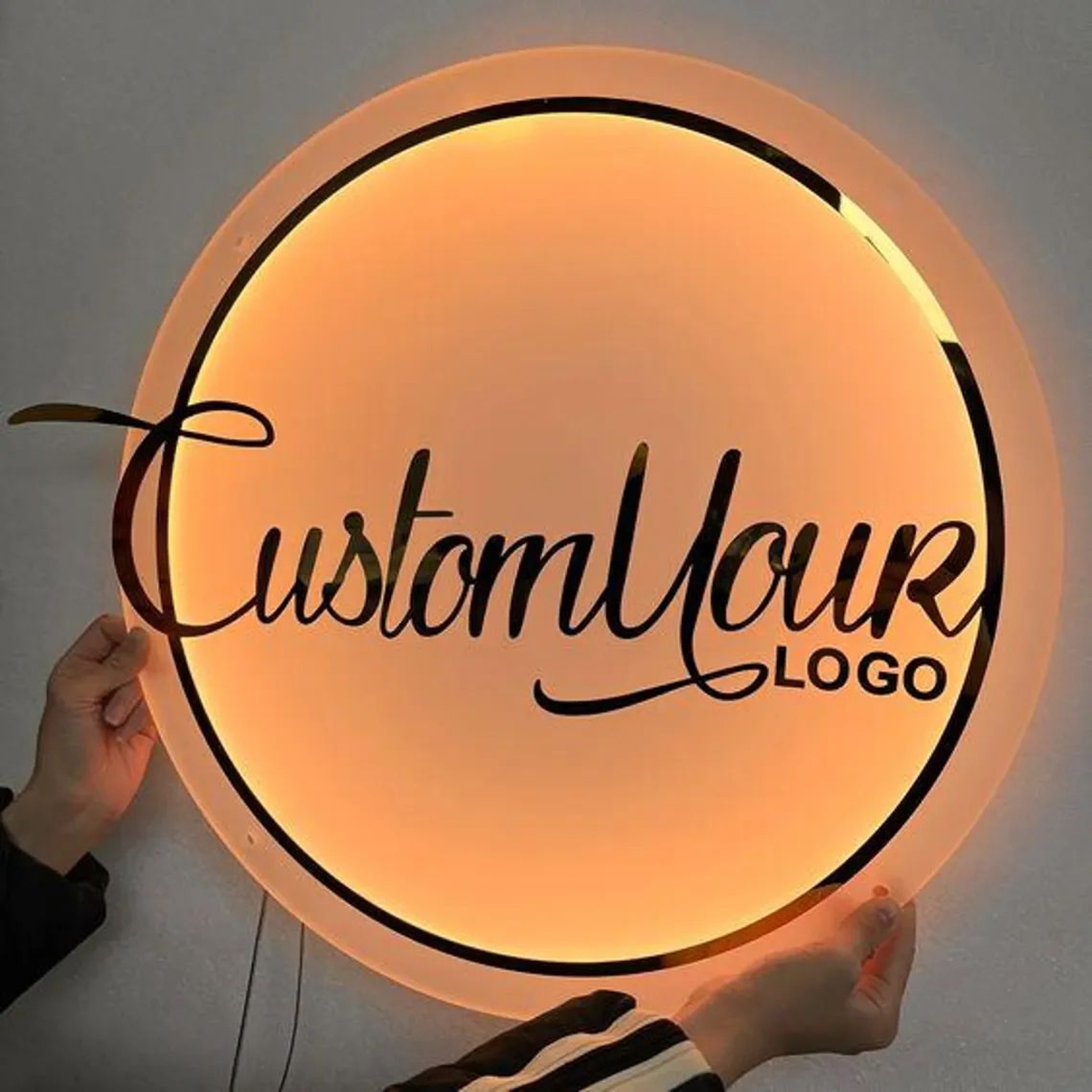 Custom LED Acrylic Backlit Business Logo Sign 4