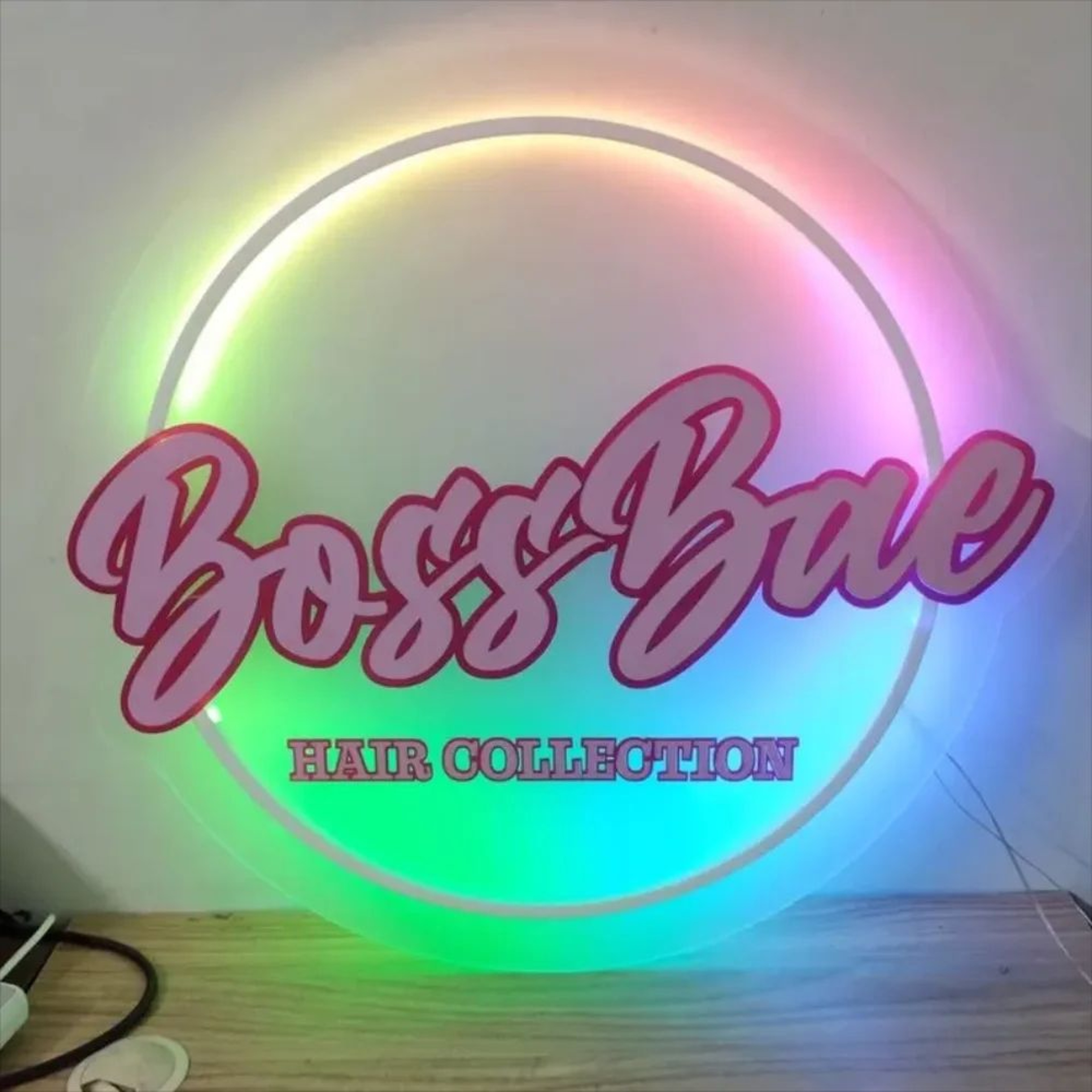 Custom LED Acrylic Backlit Business Logo Sign 5