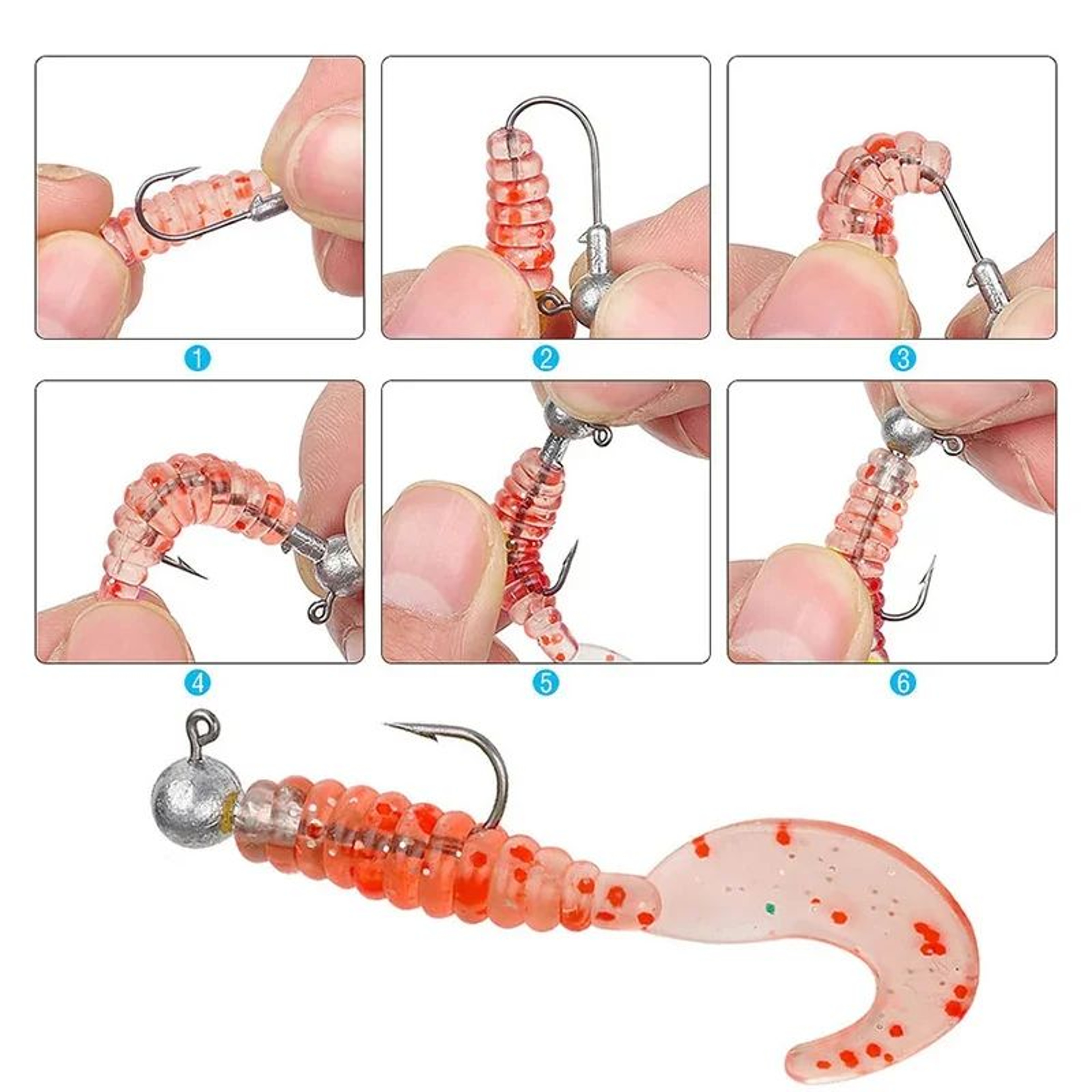High Carbon Steel Jig Head Fishing Hooks 20 Pieces 5