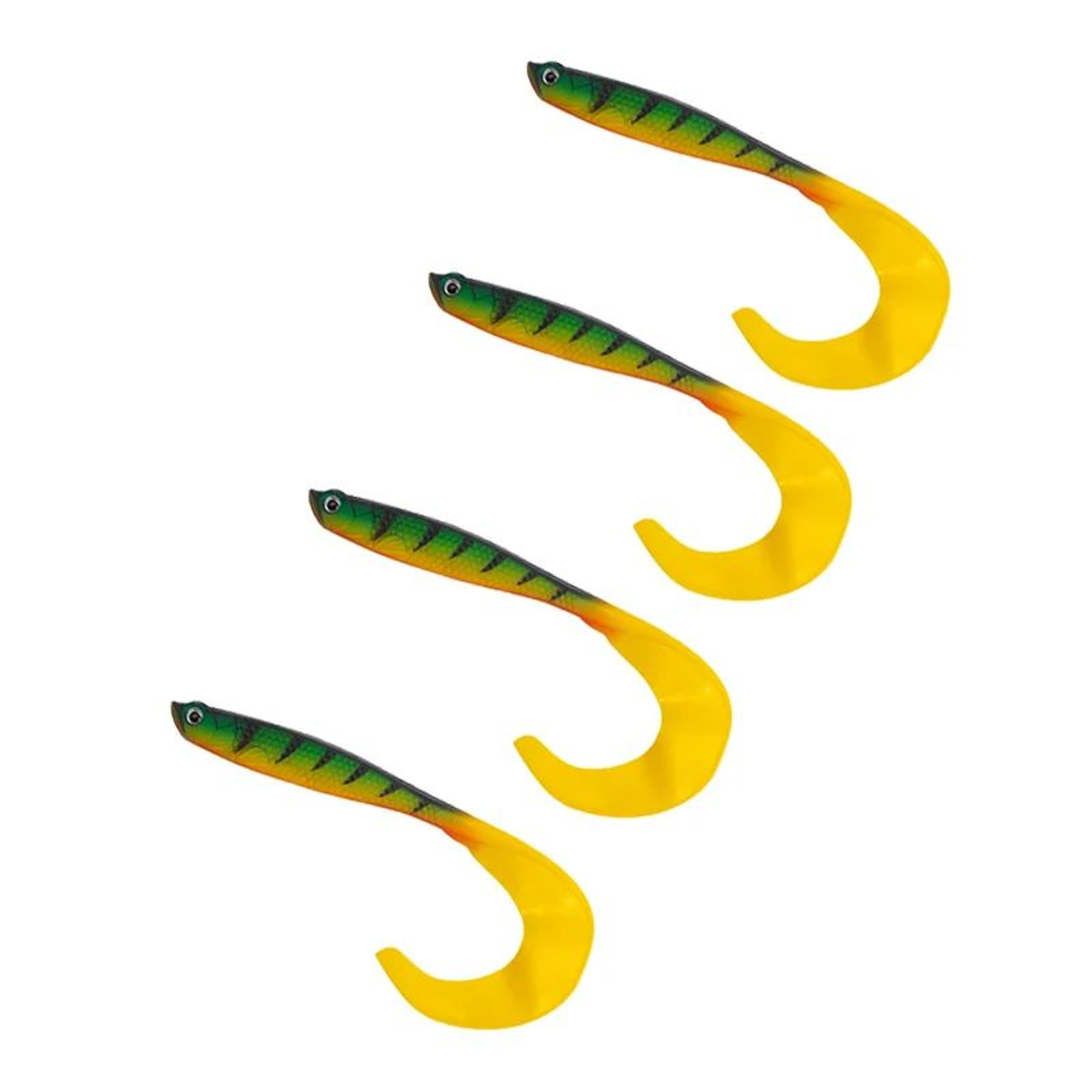Long Tail Soft Swimbait Fishing Lures 4 Piece Set 7