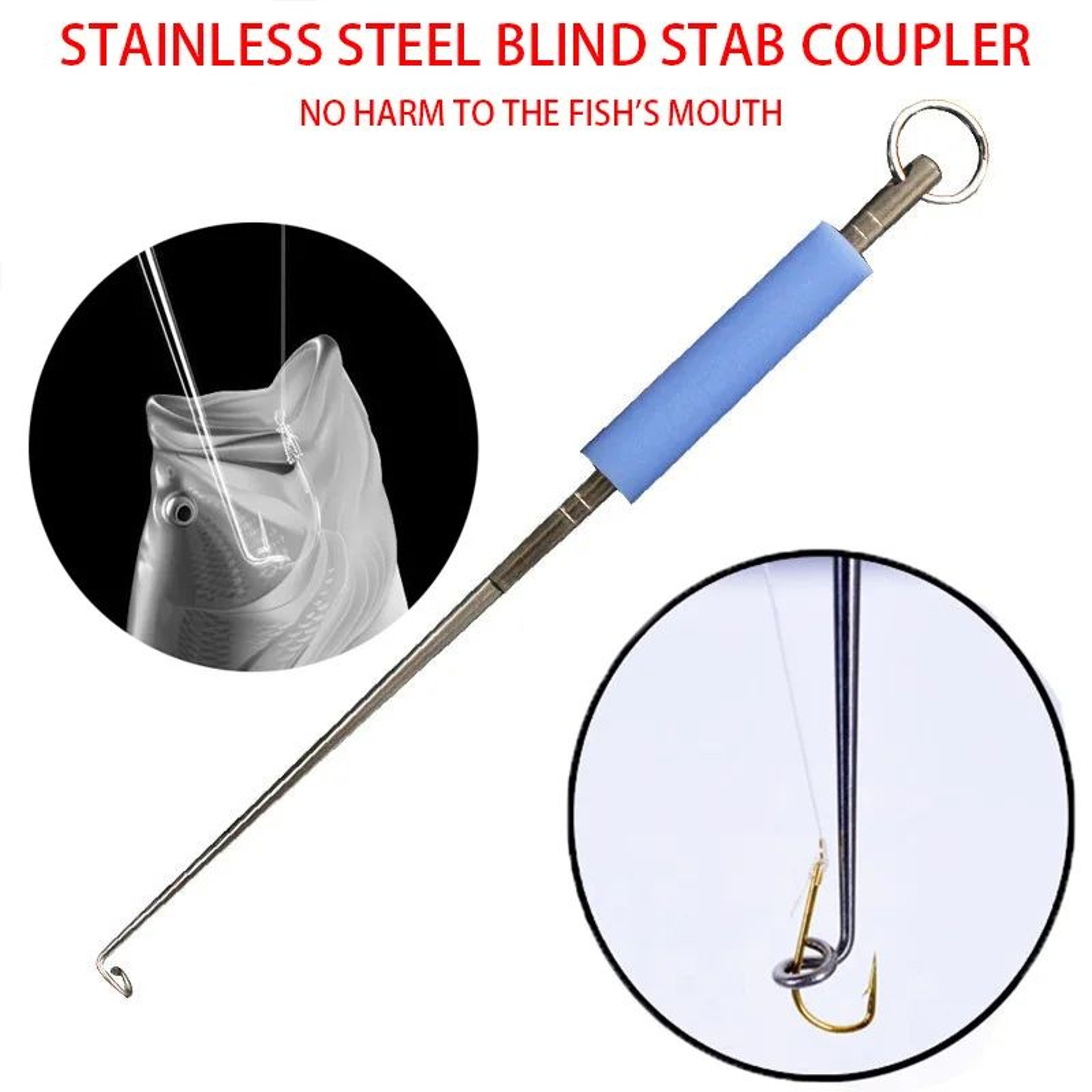 2 Piece Stainless Steel Fishing Hook Remover Tool Set 0