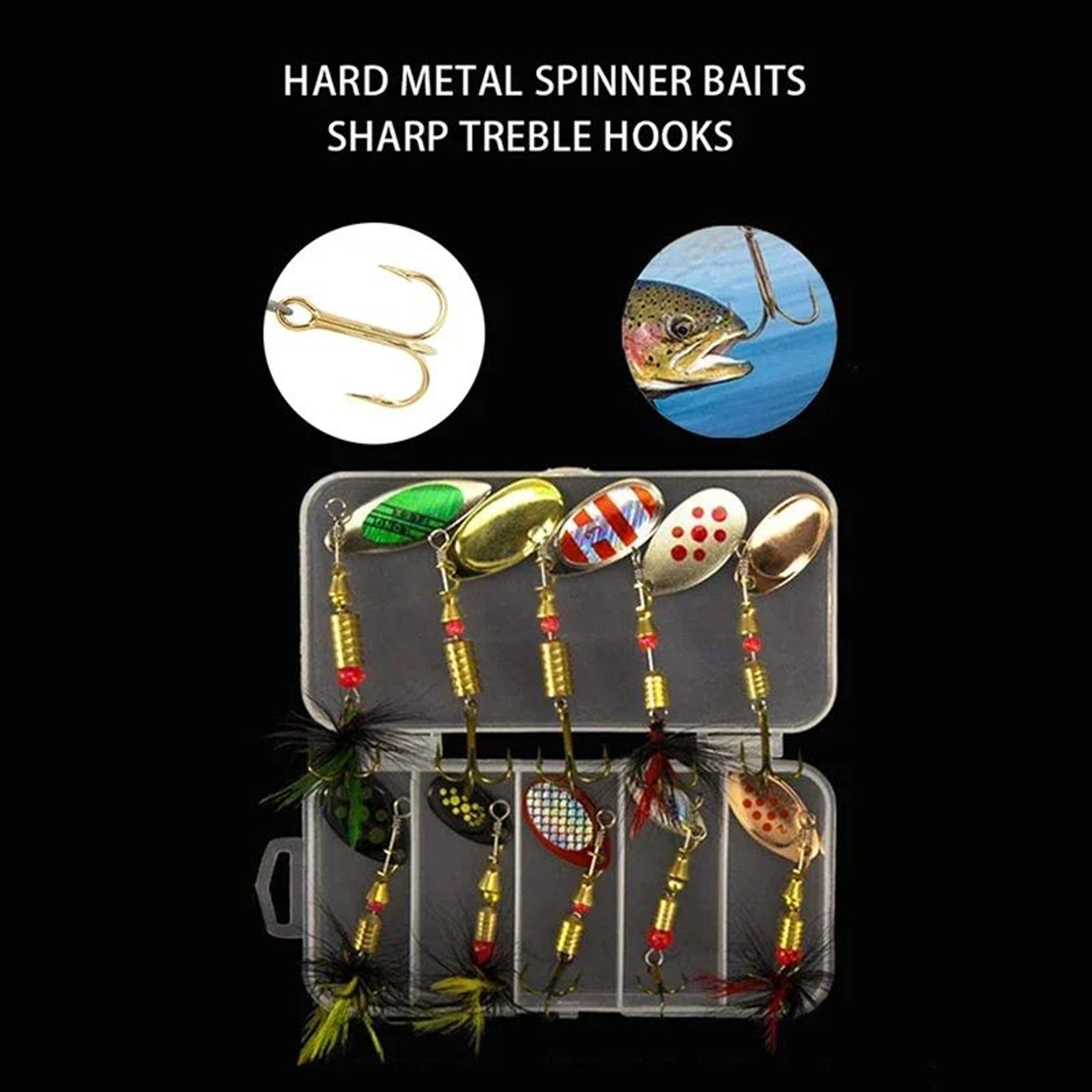 10 Piece Metal Spoon Spinner Fishing Lure Set 2