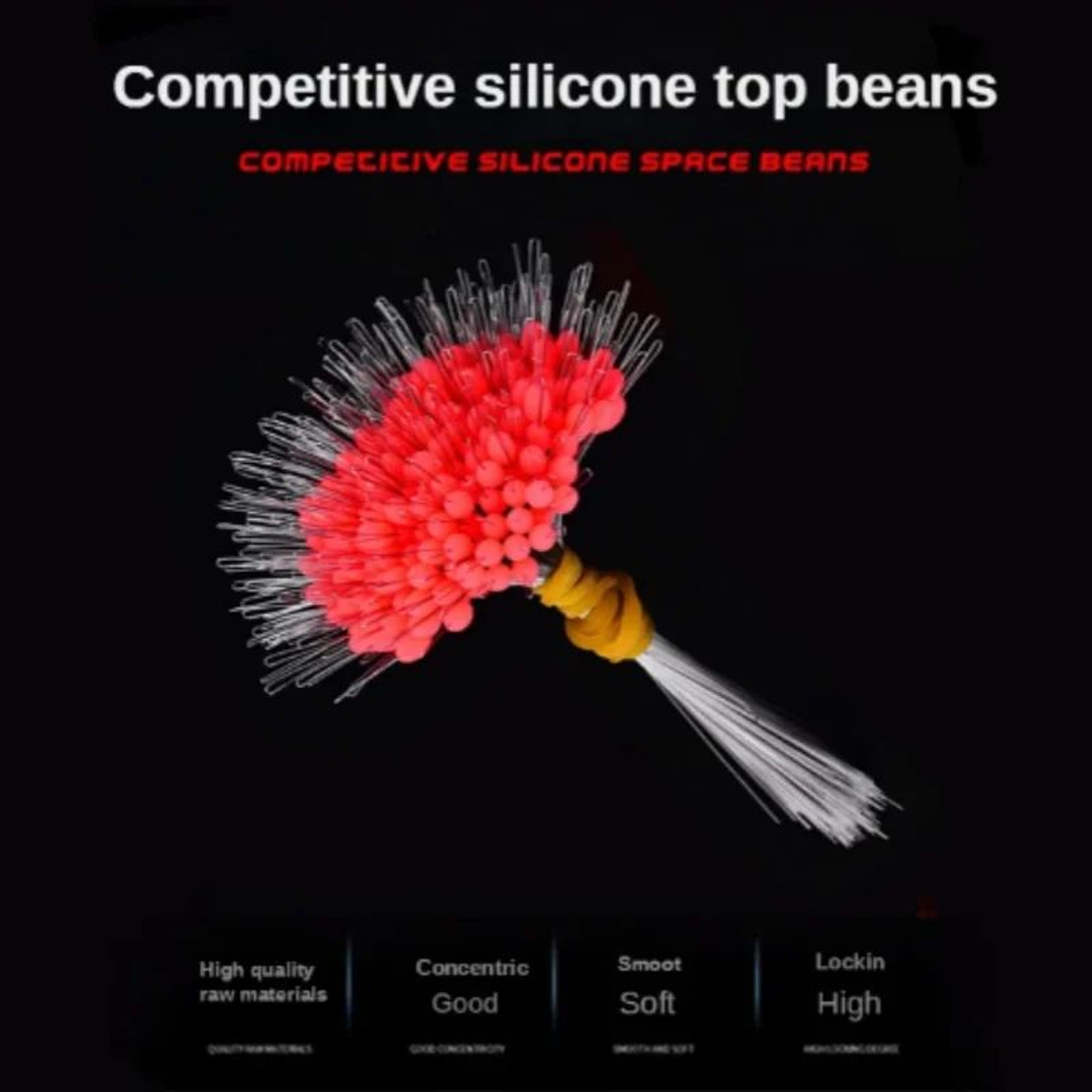 300 Piece Silicone Fishing Line Stopper Bead Set 4