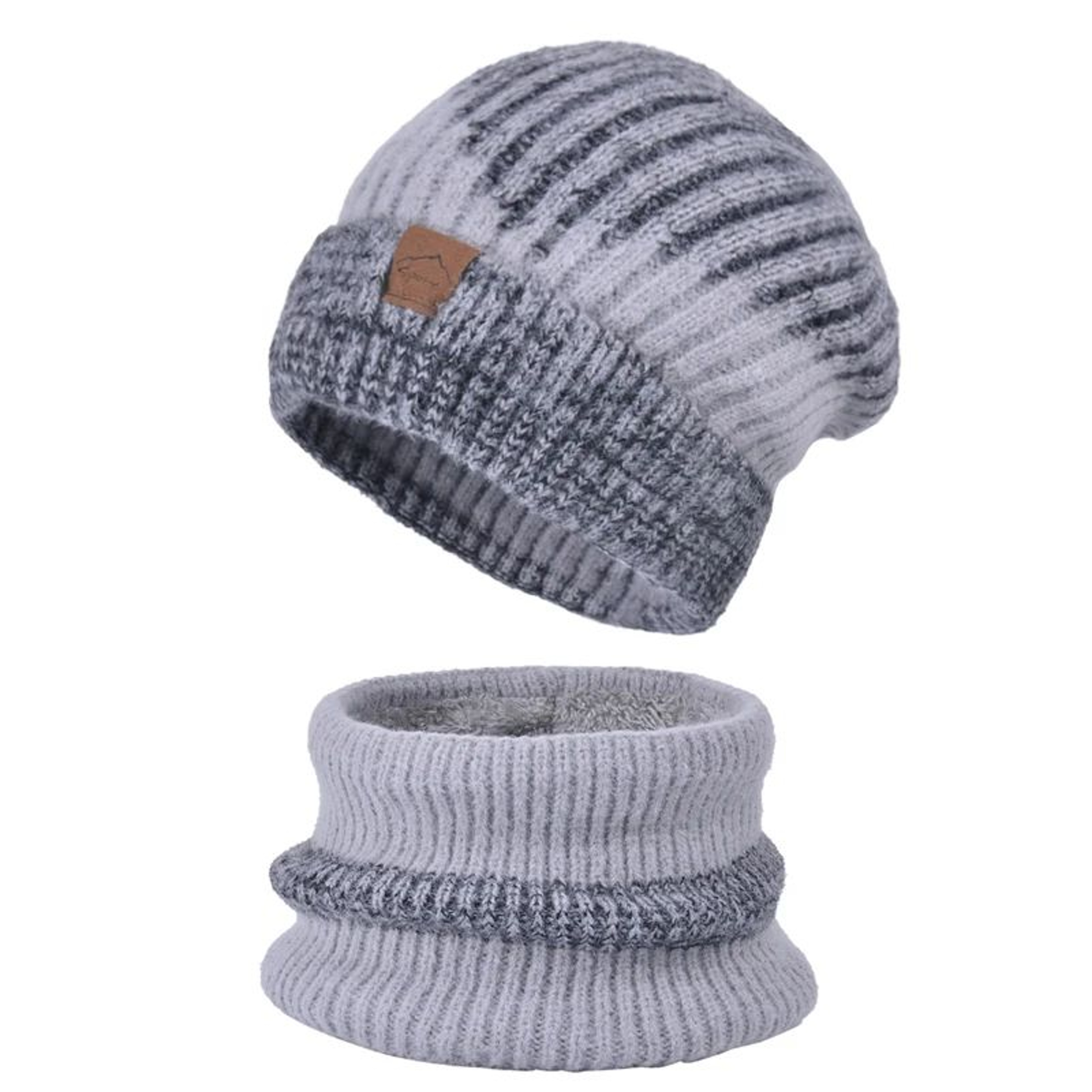 Winter Knitted Beanie And Scarf Set 2