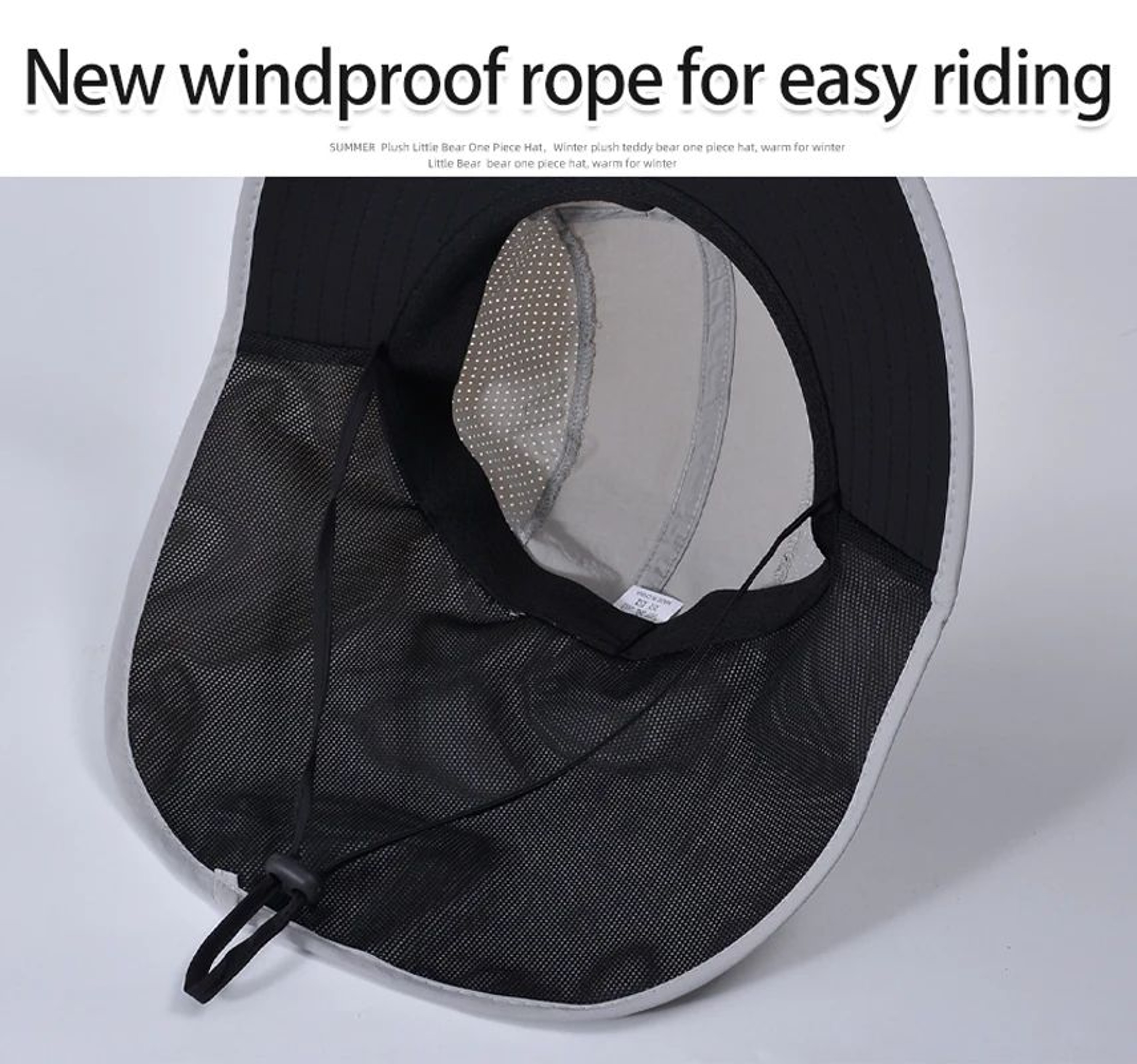 Large Brim Quick Drying Breathable Sunshade Hat With Neck Flap 9