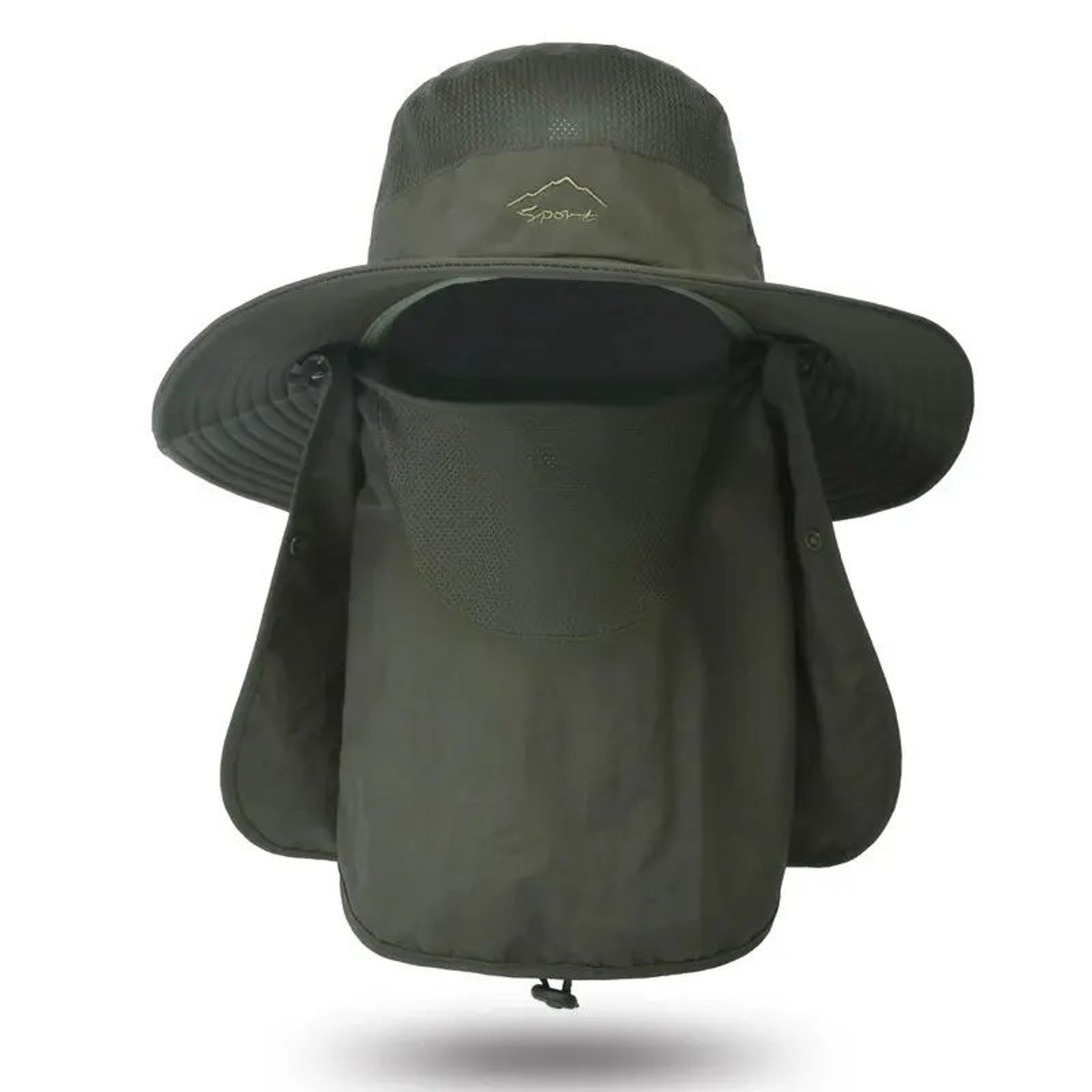 Quick Dry Wide Brim Sun Hat With Face Cover 7