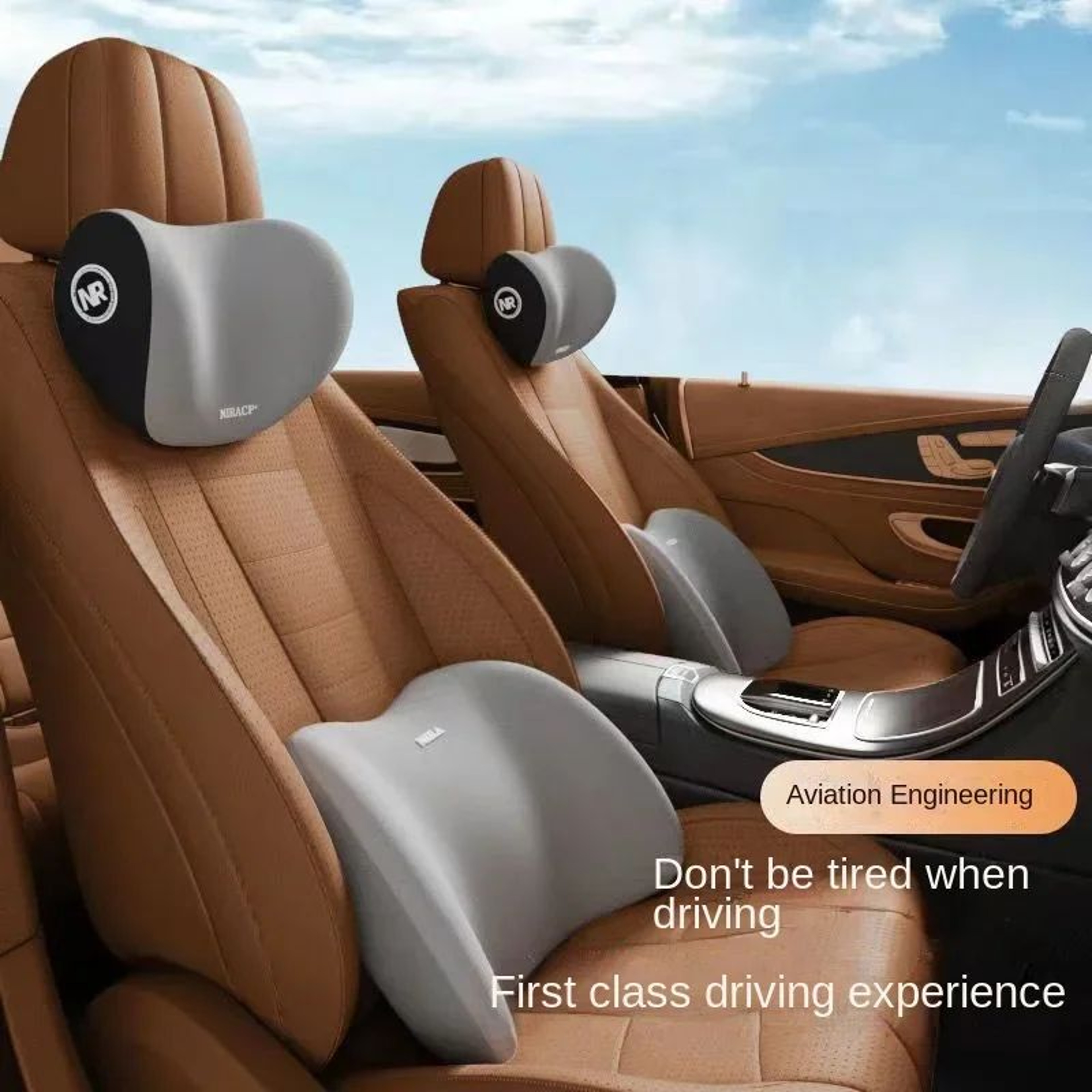 Ergonomic Car Lumbar Support Memory Foam Cushion 1