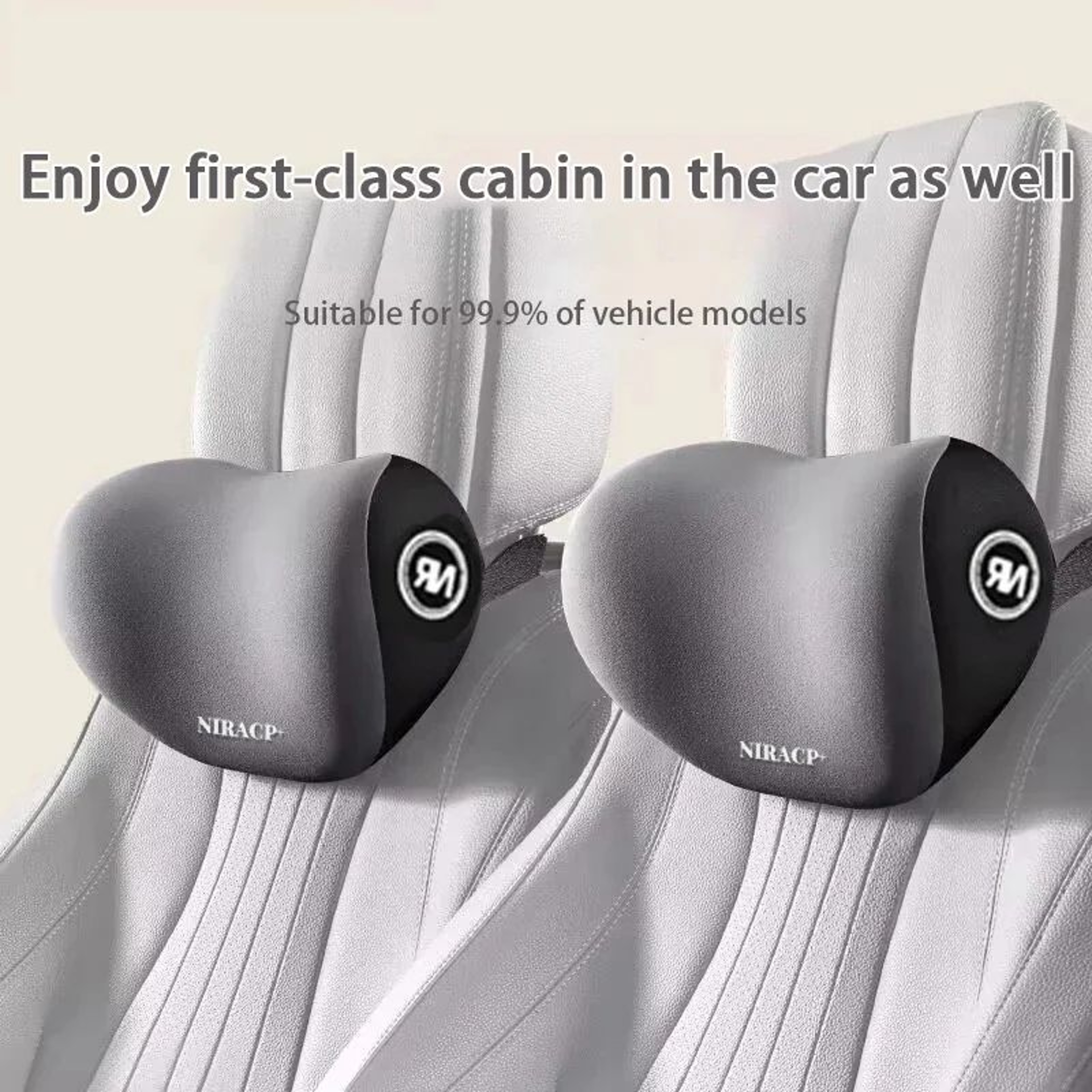 Ergonomic Car Headrest And Lumbar Support Cushion Set 1