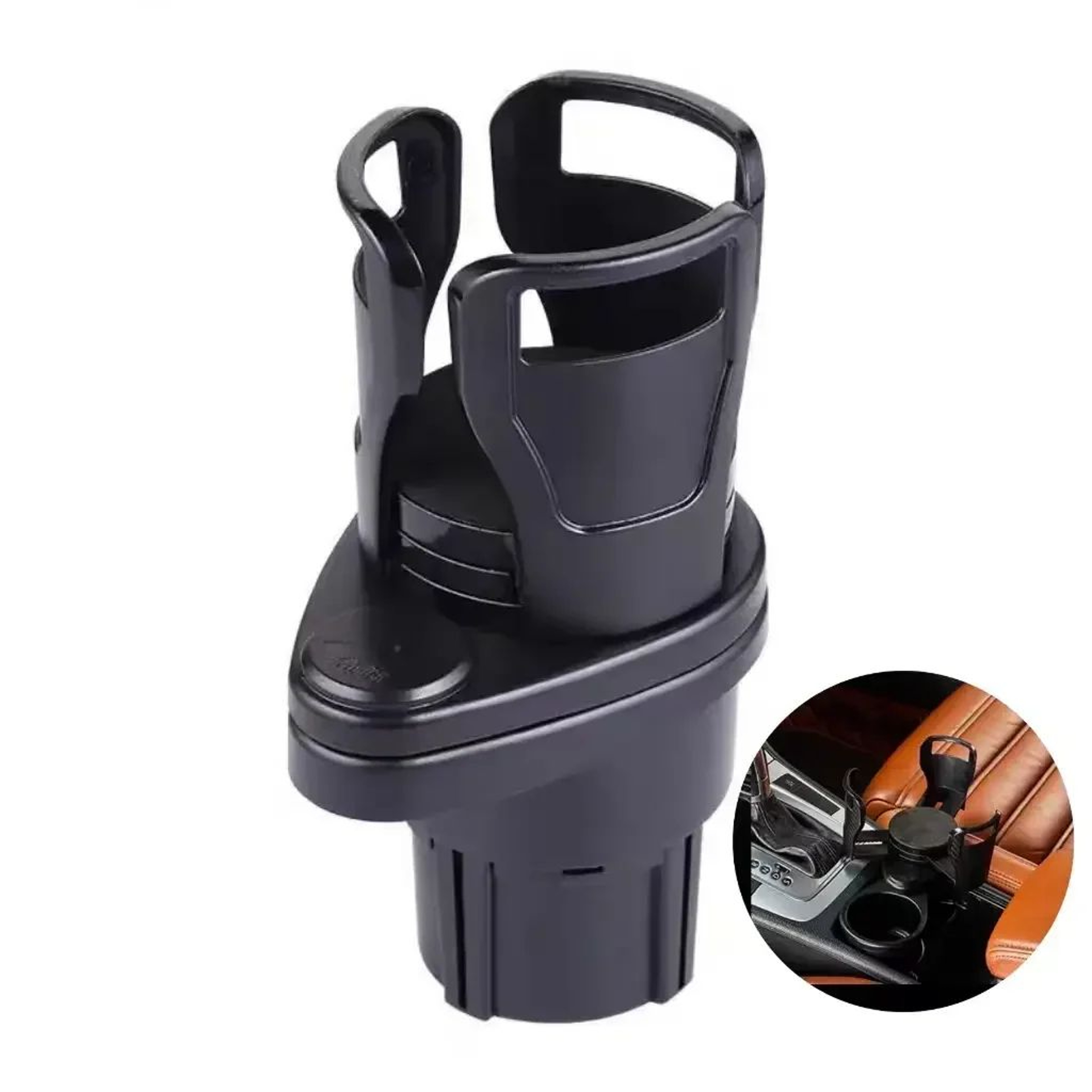 360 Degree Rotating Dual Car Cup Holder Expander Organizer 4