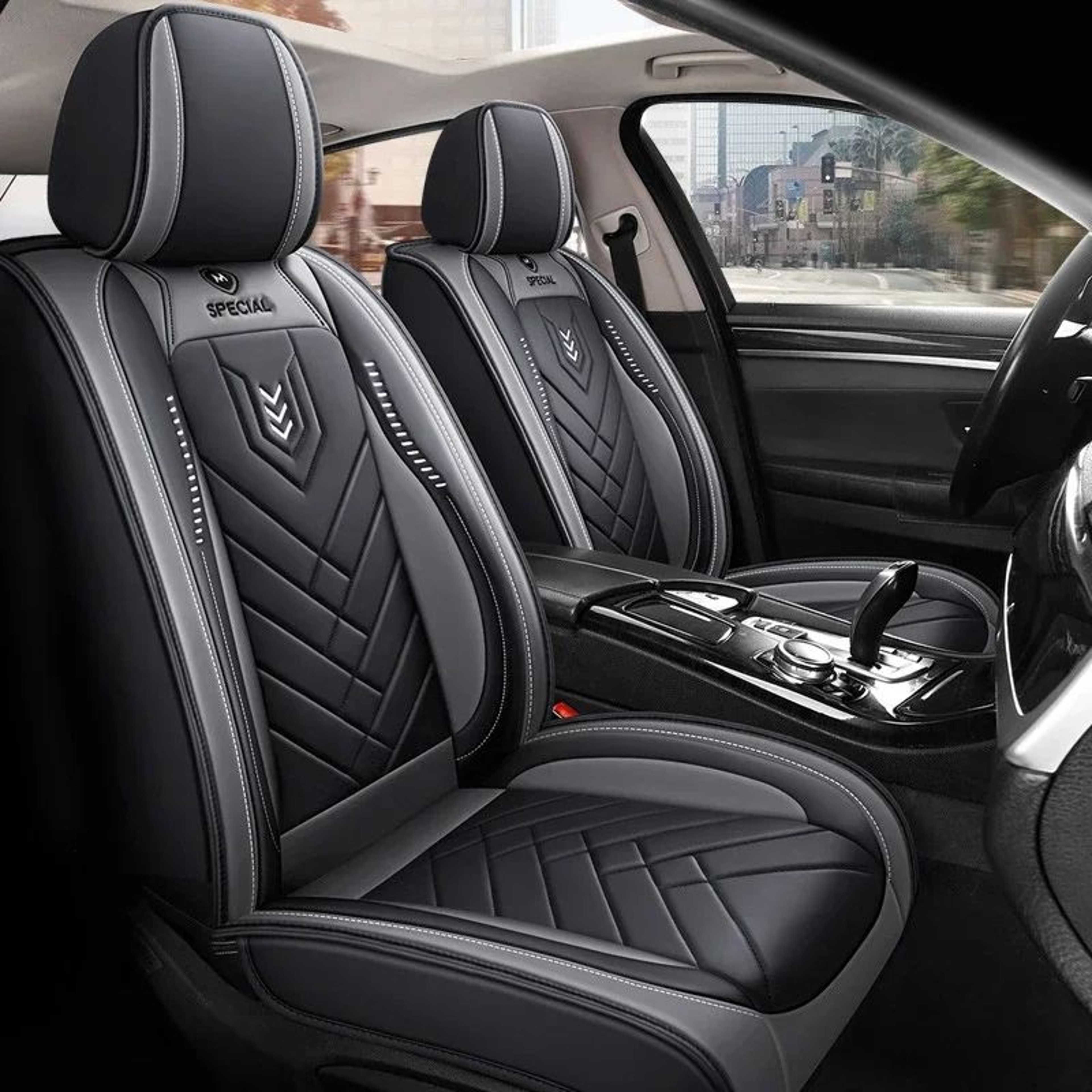 Universal Full Coverage Leather Car Seat Cover 3