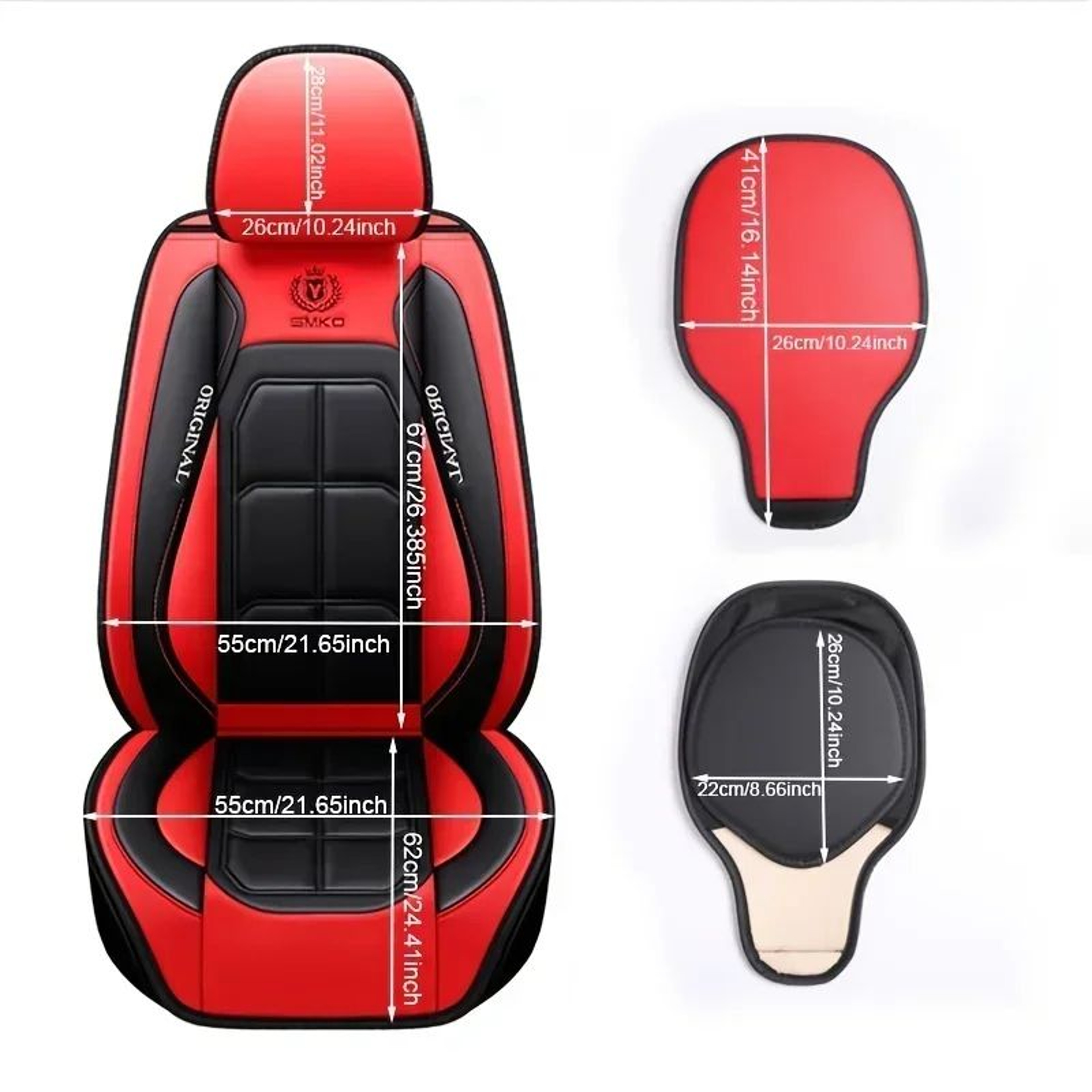 Universal Leather Car Seat Cushion With Full Wrap Design 3