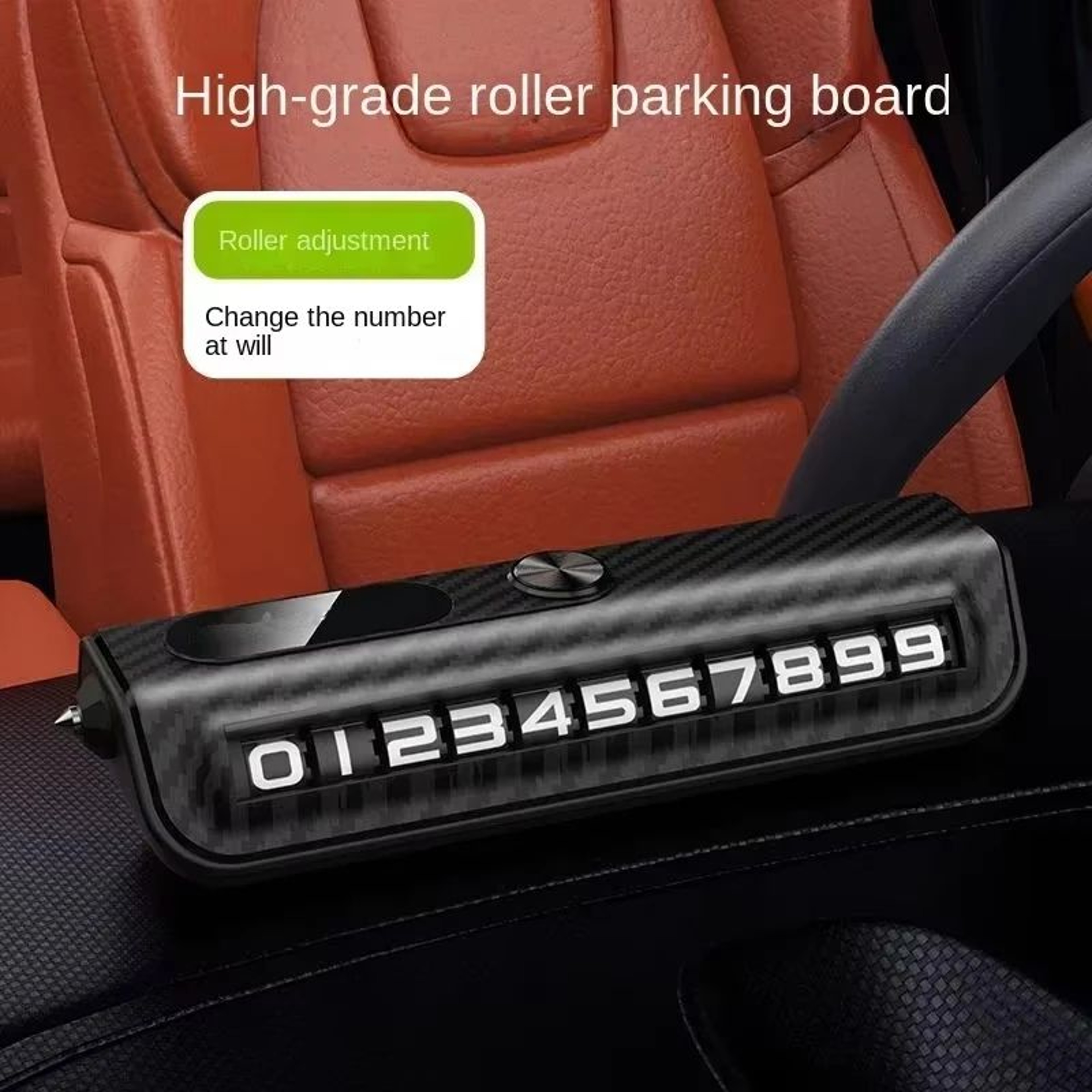 Multifunction Car Parking Phone Number Plate With Window Breaker 2