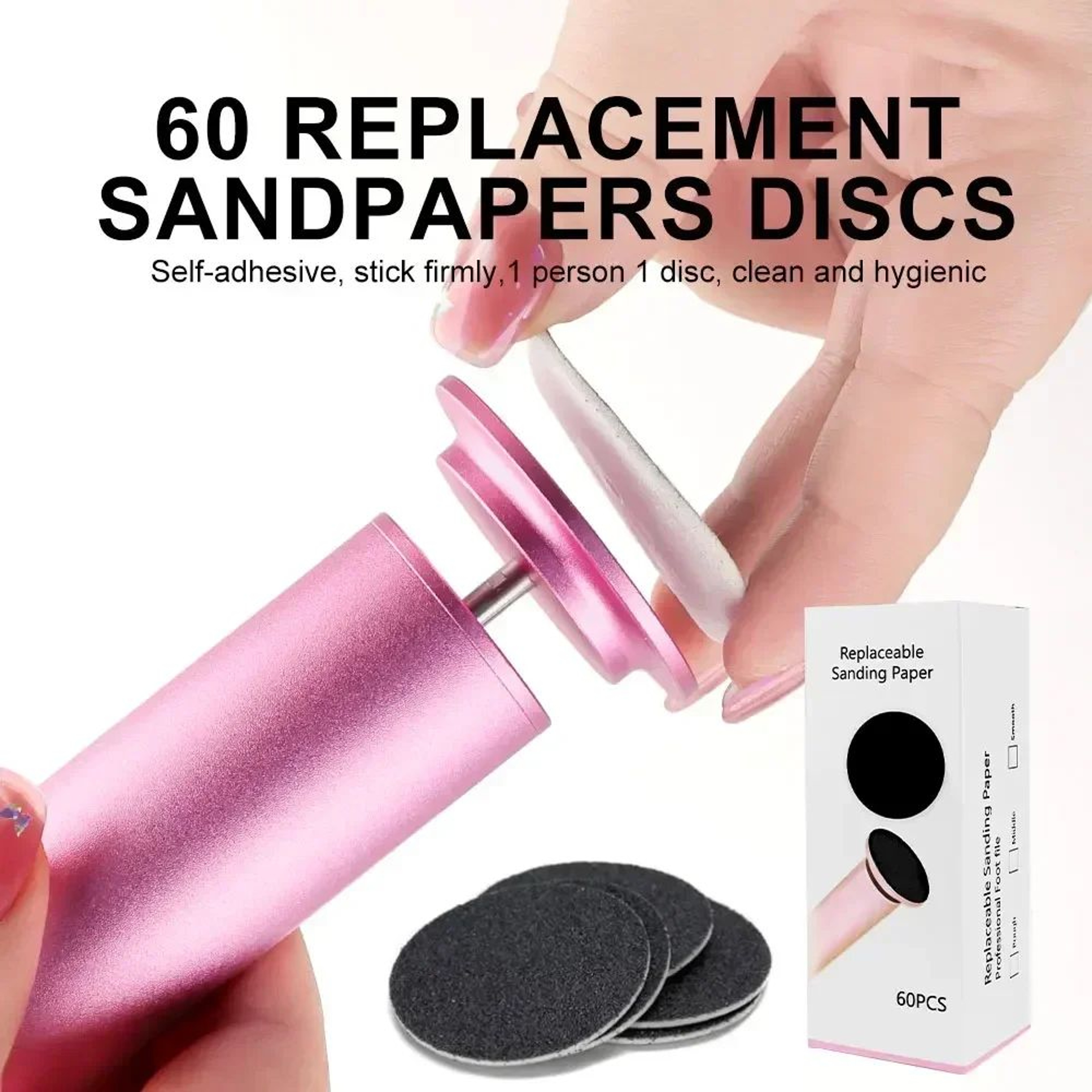 Rechargeable Electric Foot Callus Remover With Replacement Sandpaper 5