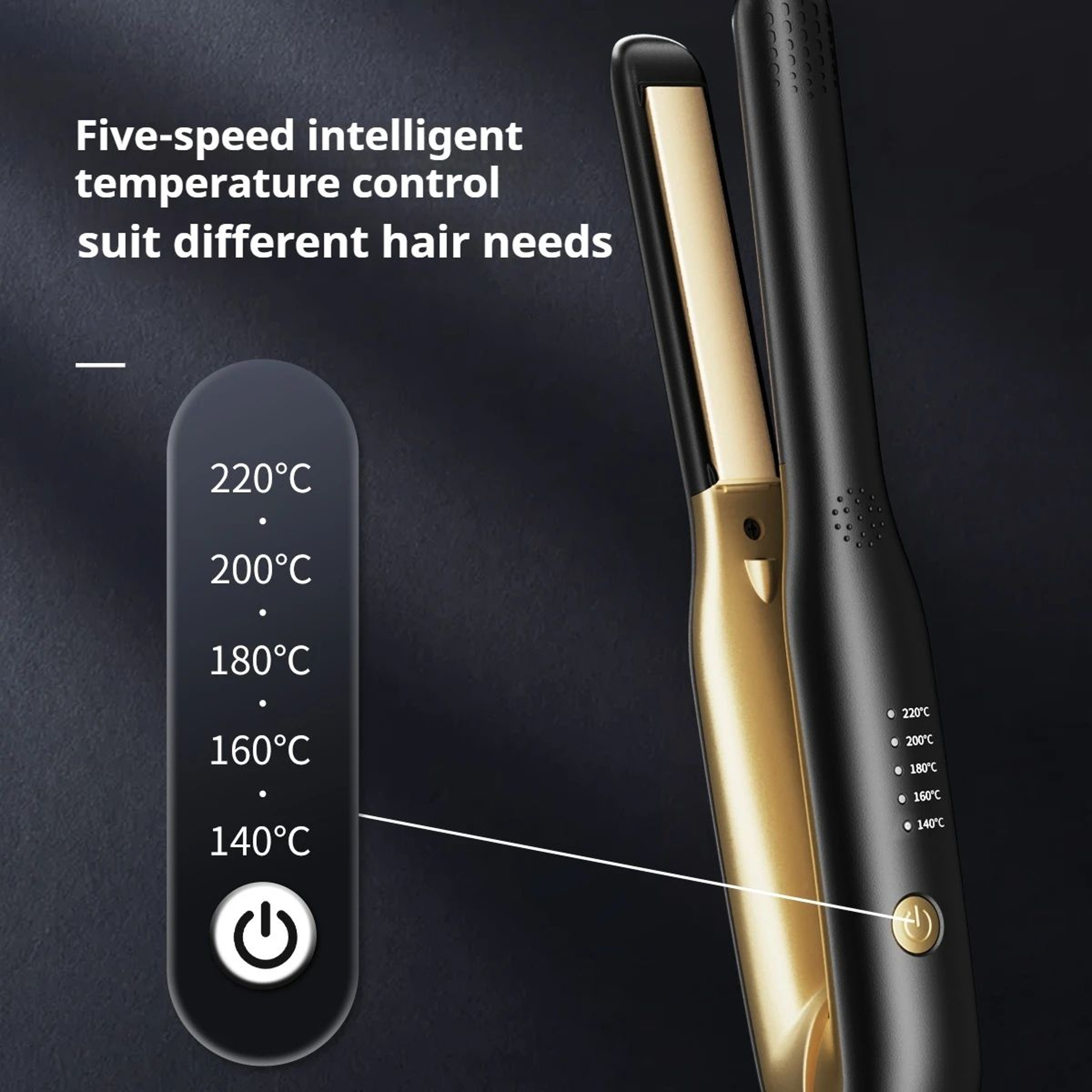Mini Ceramic Ionic Hair Straightener With Adjustable Temperature 3