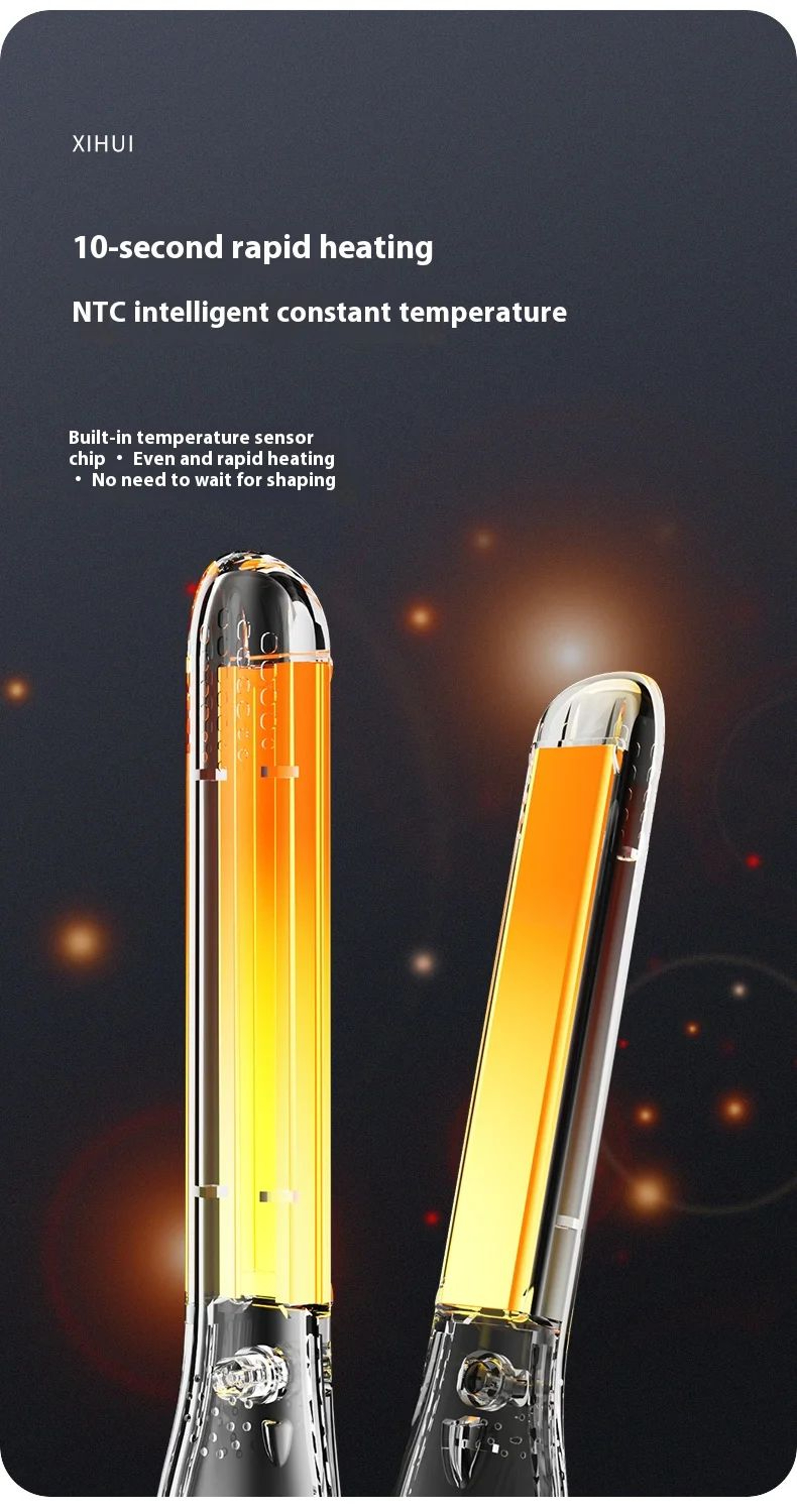Mini Ceramic Ionic Hair Straightener With Adjustable Temperature 10