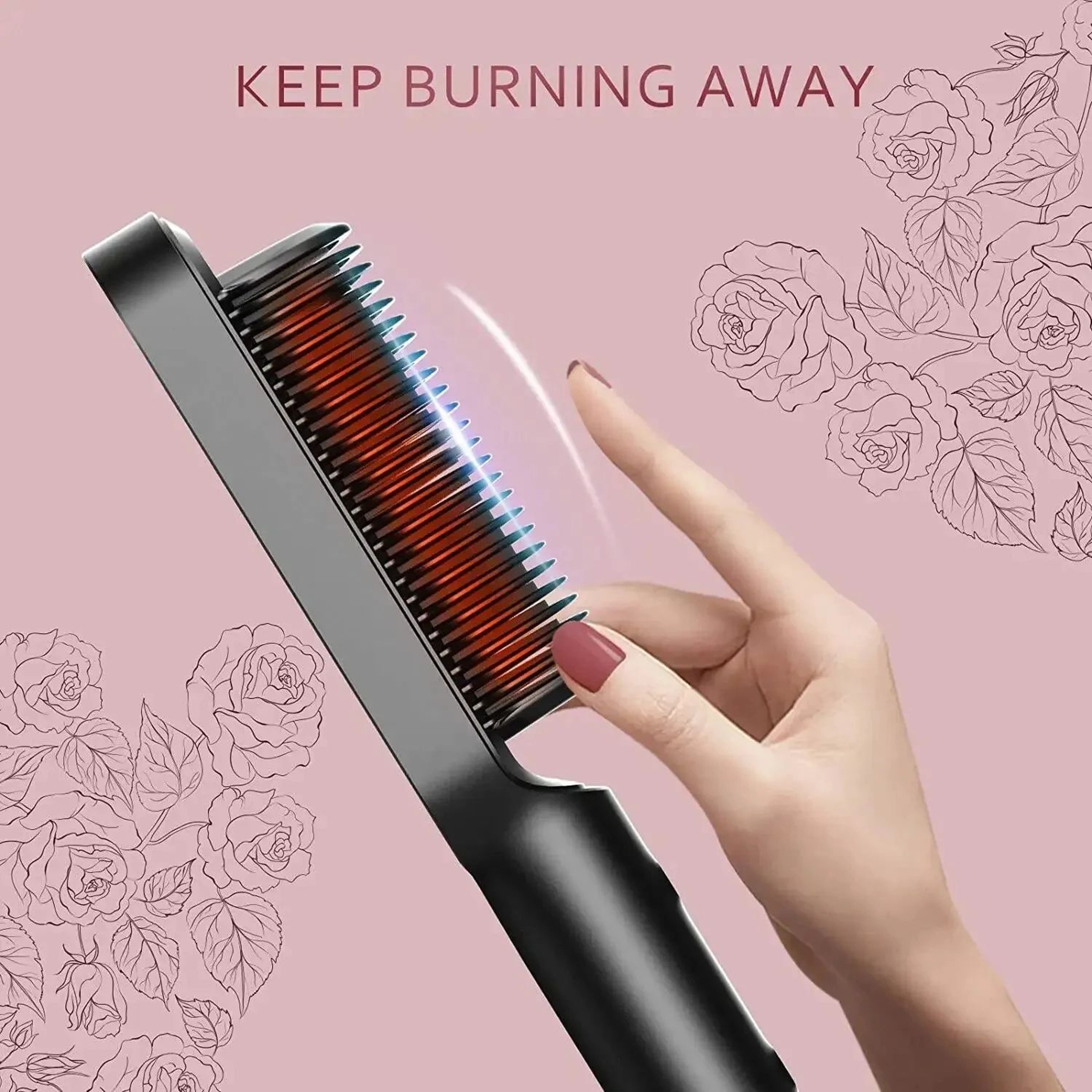 Negative Ion Hair Straightening Comb With Anti Scald Design 1