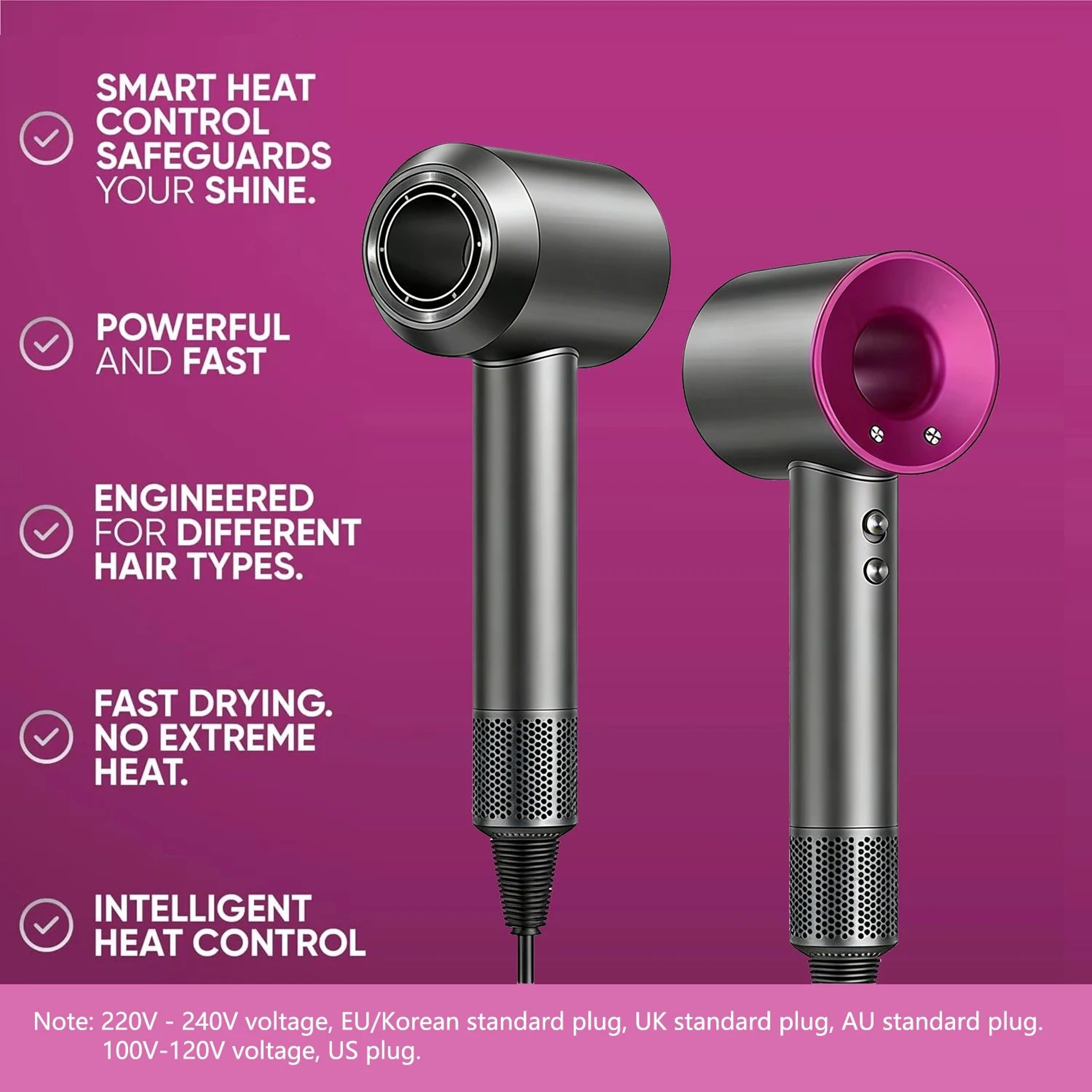 High Speed Bladeless Ionic Hair Dryer 0