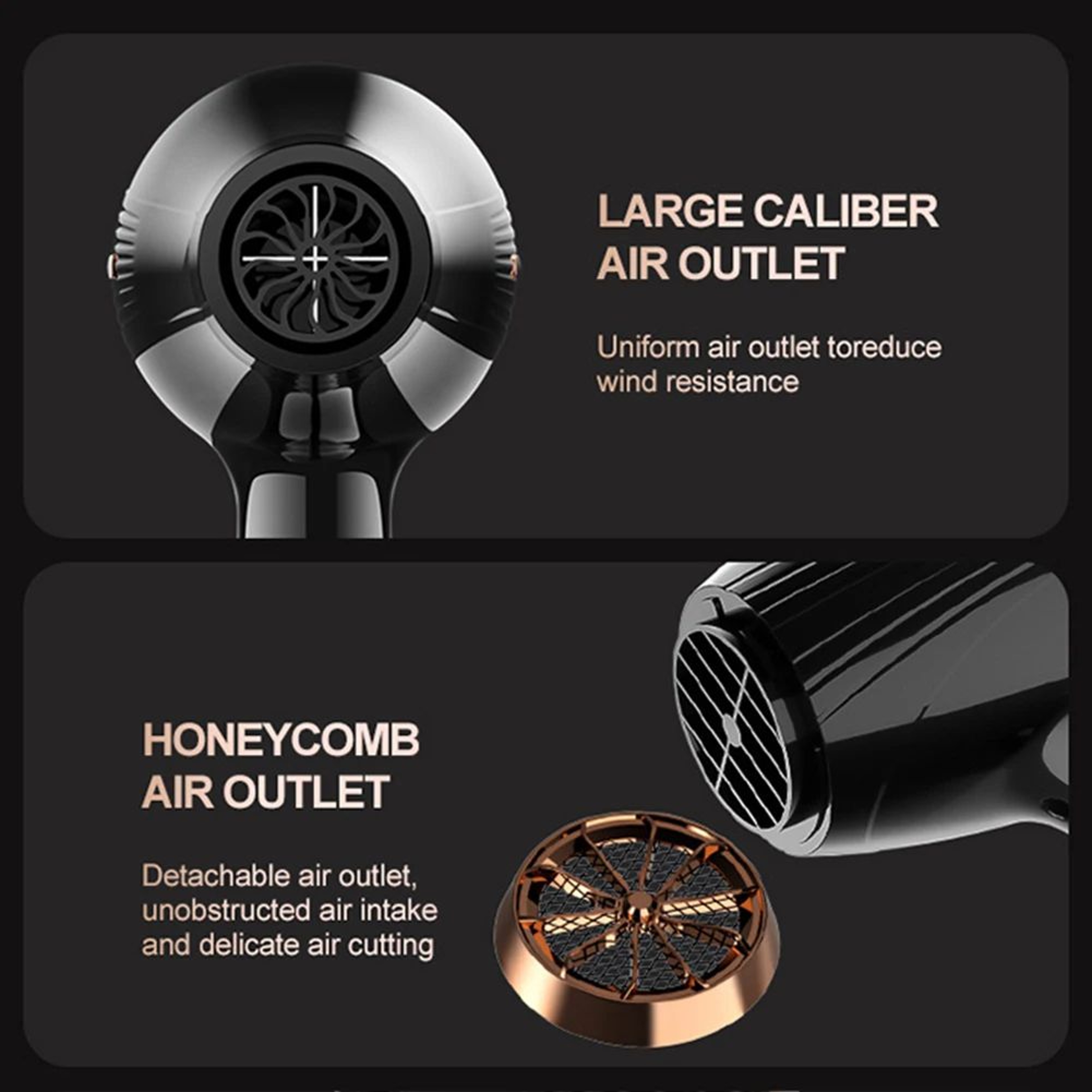 800W Professional Ionic Hair Dryer With Diffuser And Nozzle 5