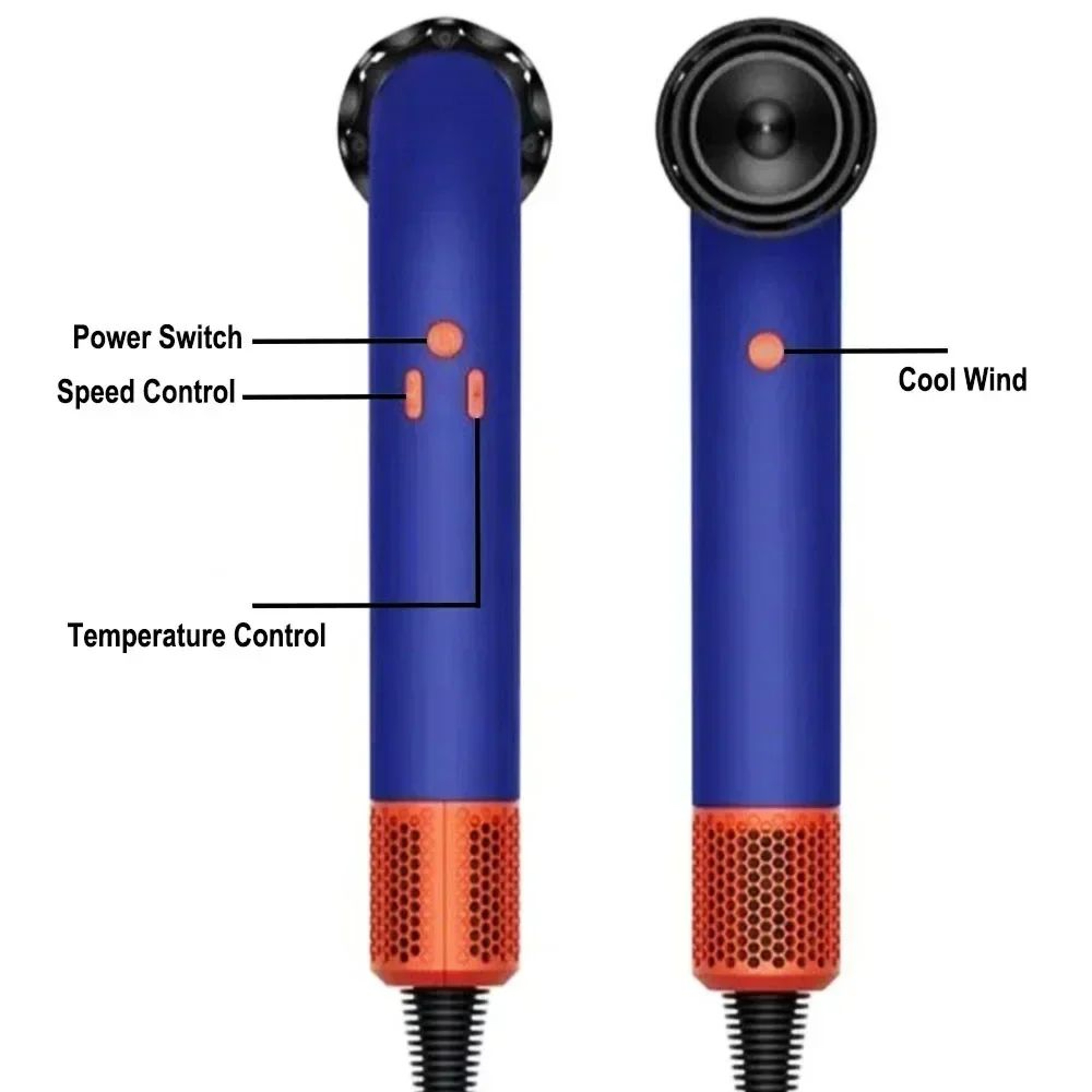 High Speed Ionic Hair Dryer With Bend Nozzle Fast Drying 4