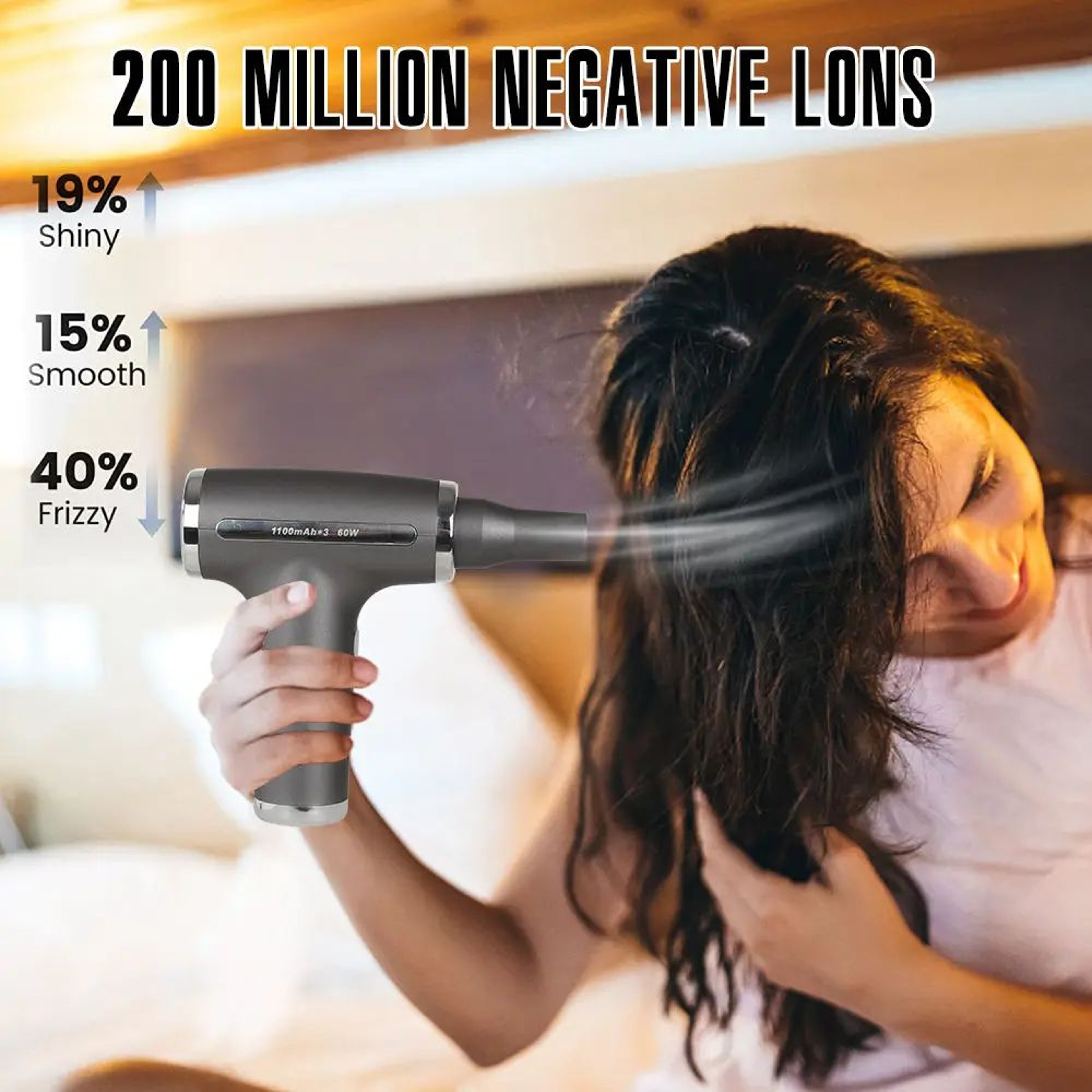 Wireless USB Rechargeable Hair Dryer And Dust Blower 0