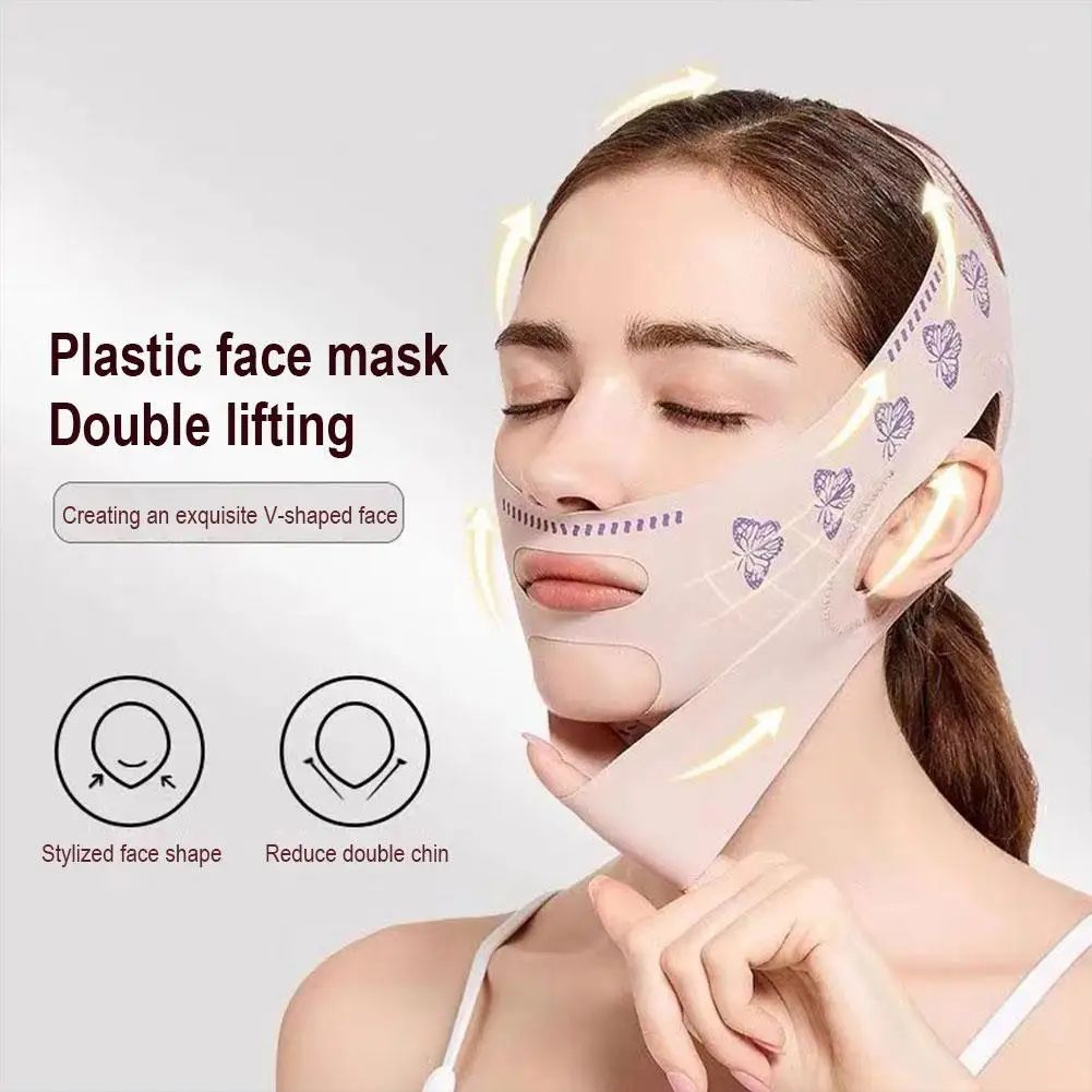 Double Layer V Line Face Slimming Bandage Chin Lift Strap 1