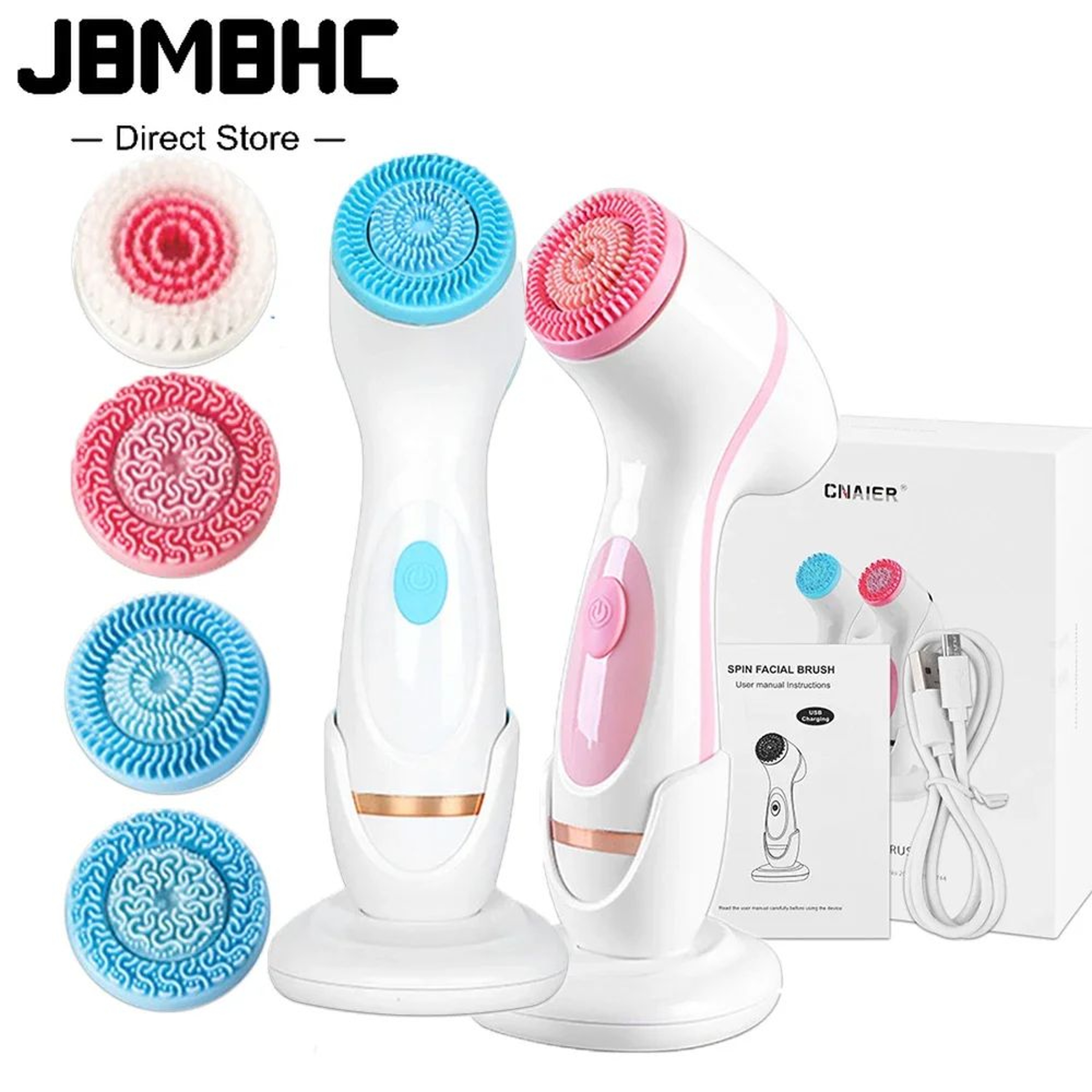 3 In 1 Electric Facial Cleansing Brush Sonic Face Massager 0