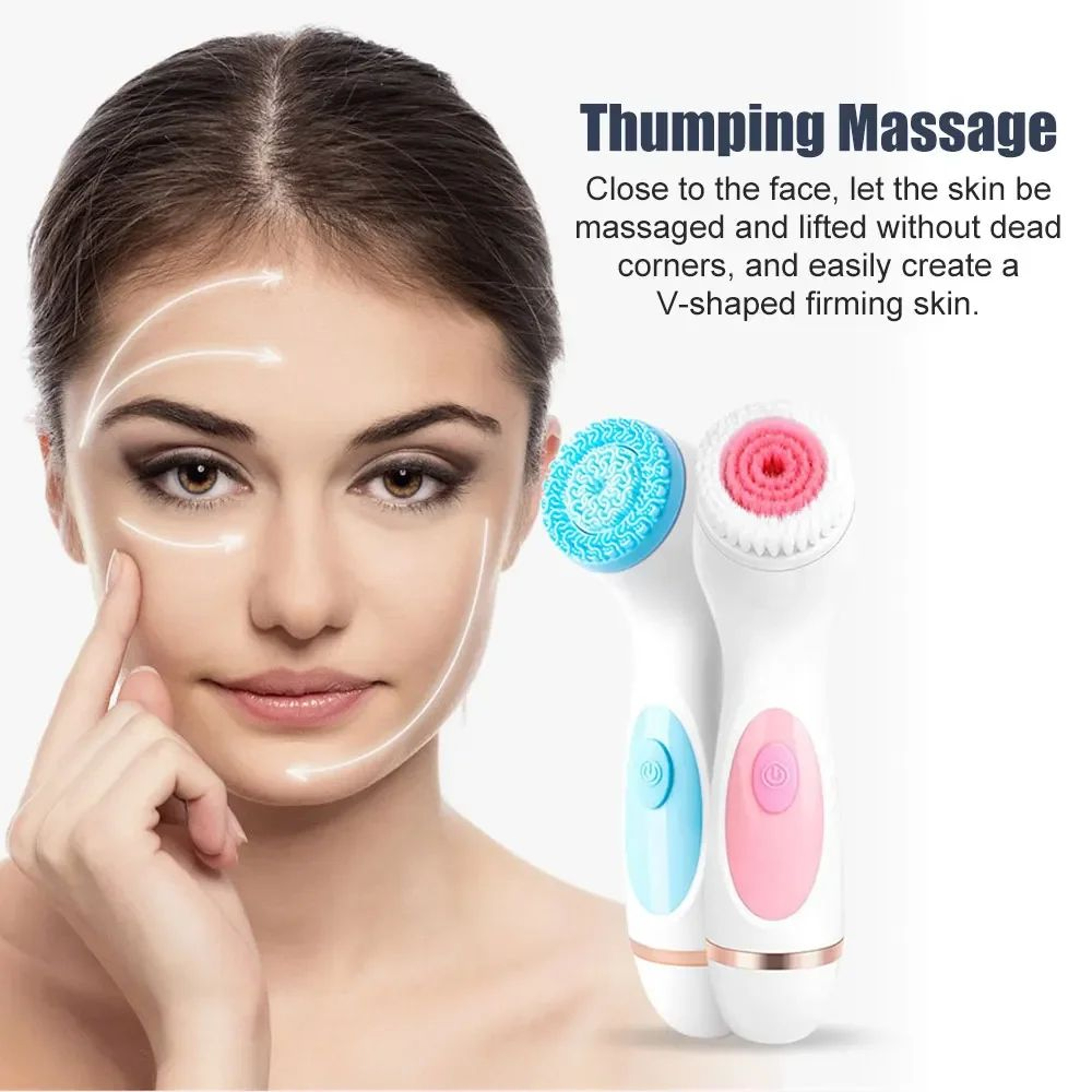 3 In 1 Electric Facial Cleansing Brush Sonic Face Massager 4