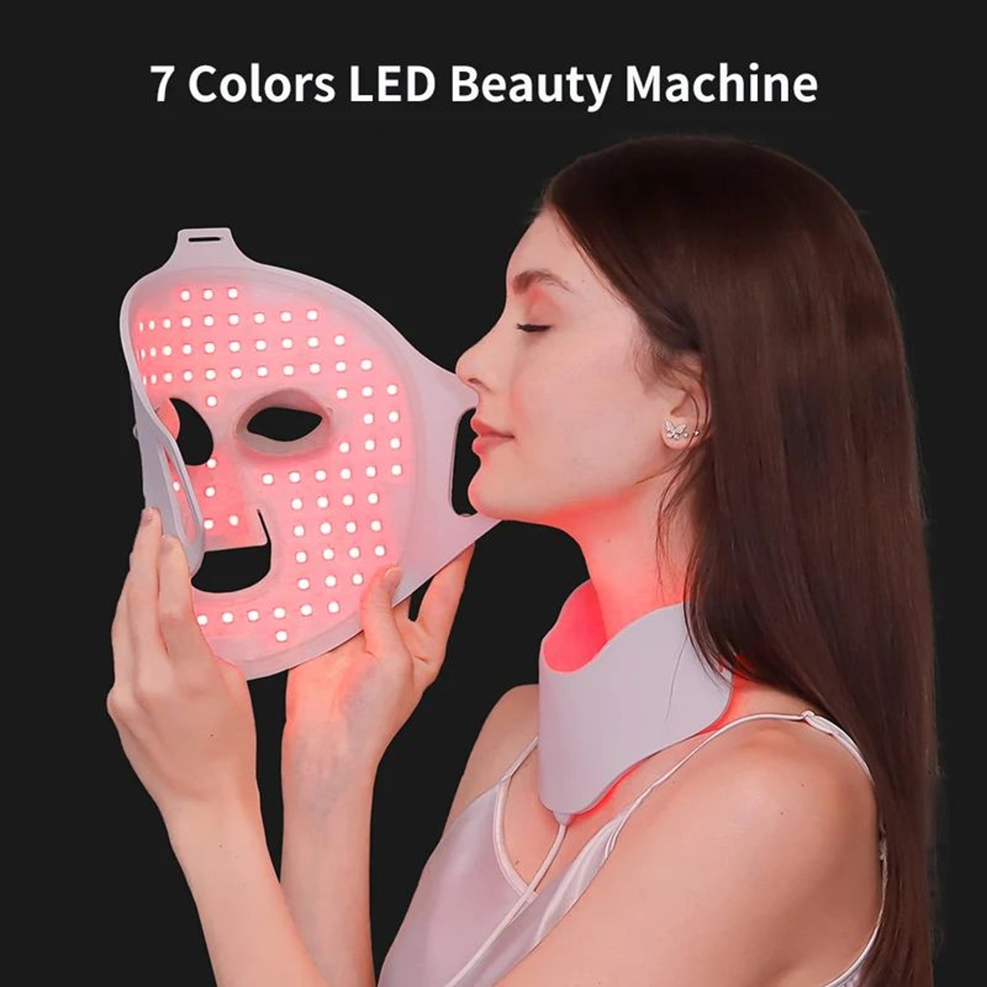 7 Color LED Silicone Face Mask Wireless Light Therapy Device 0