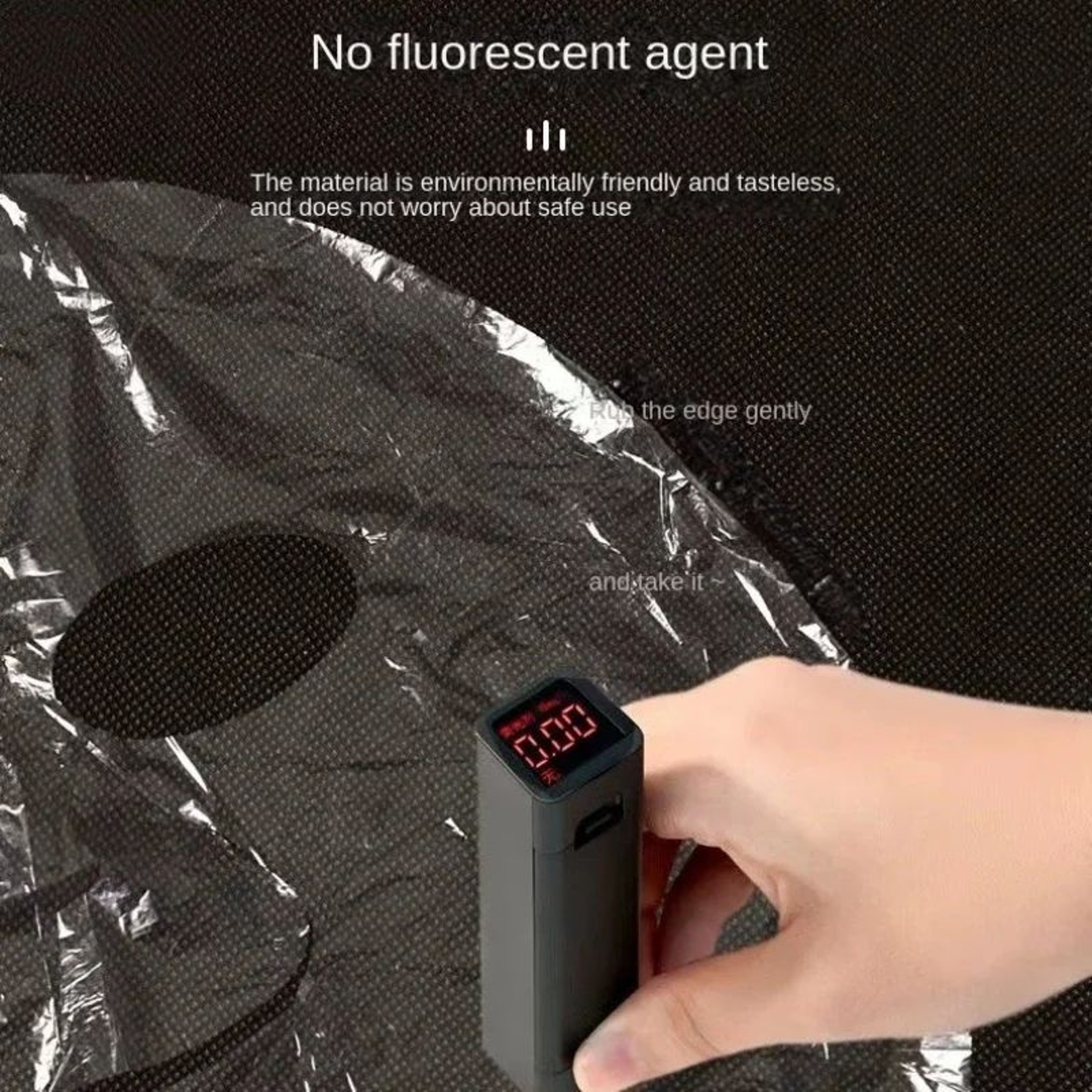 100 Pack Disposable PE Facial Mask Wrap Sheets 3
