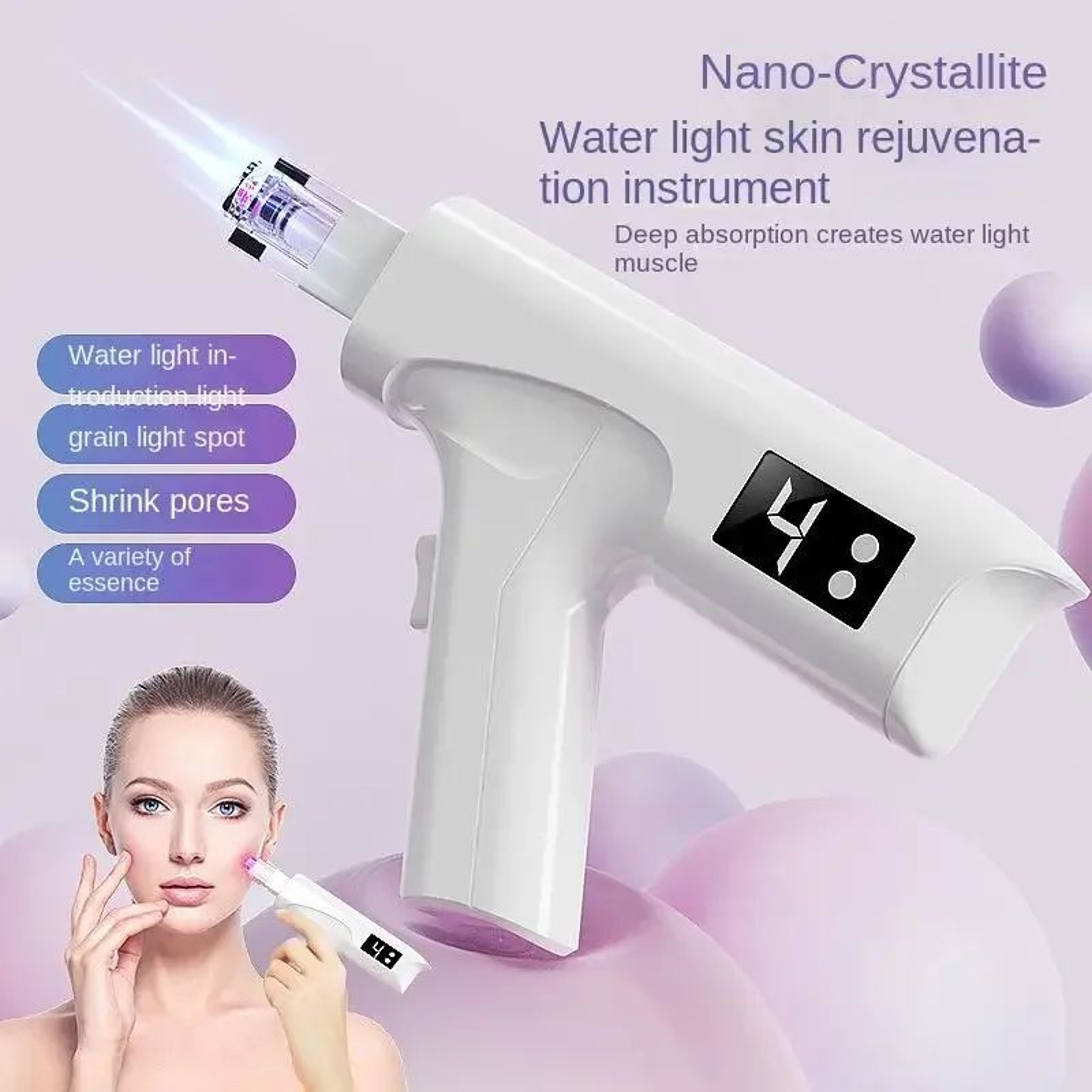 Multifunction Nano Water Beauty Gun With LED Light 1