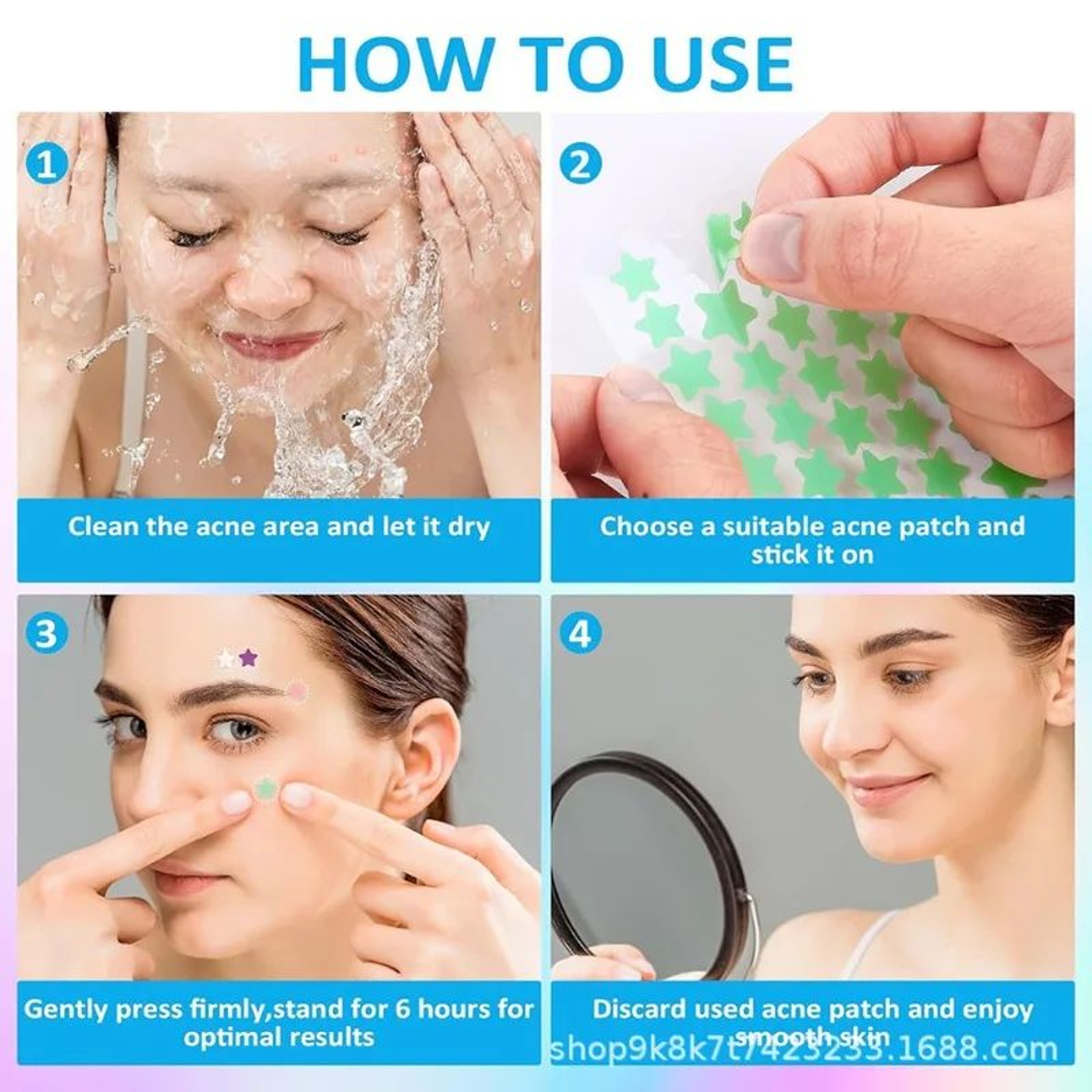 280 Piece Colorful Star Pimple Patches For Acne Care 7