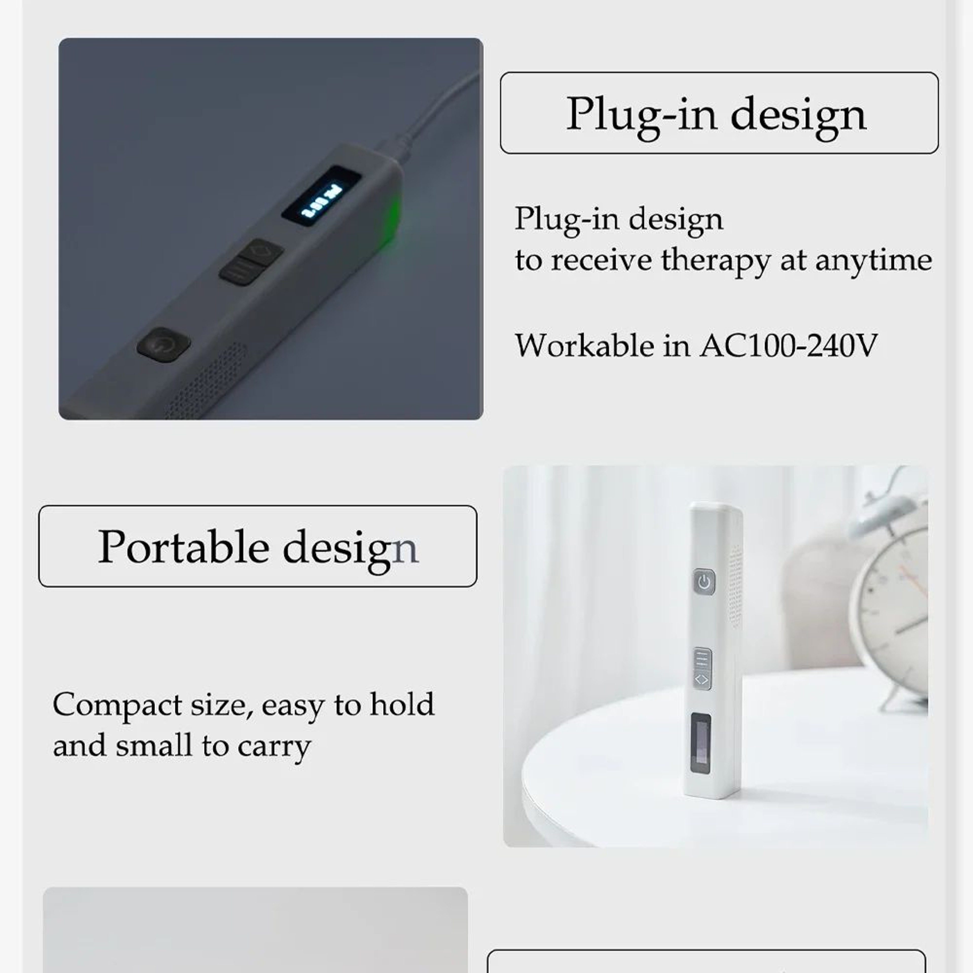 308nm LED UVB Light Therapy Pen With Protective Goggles 4