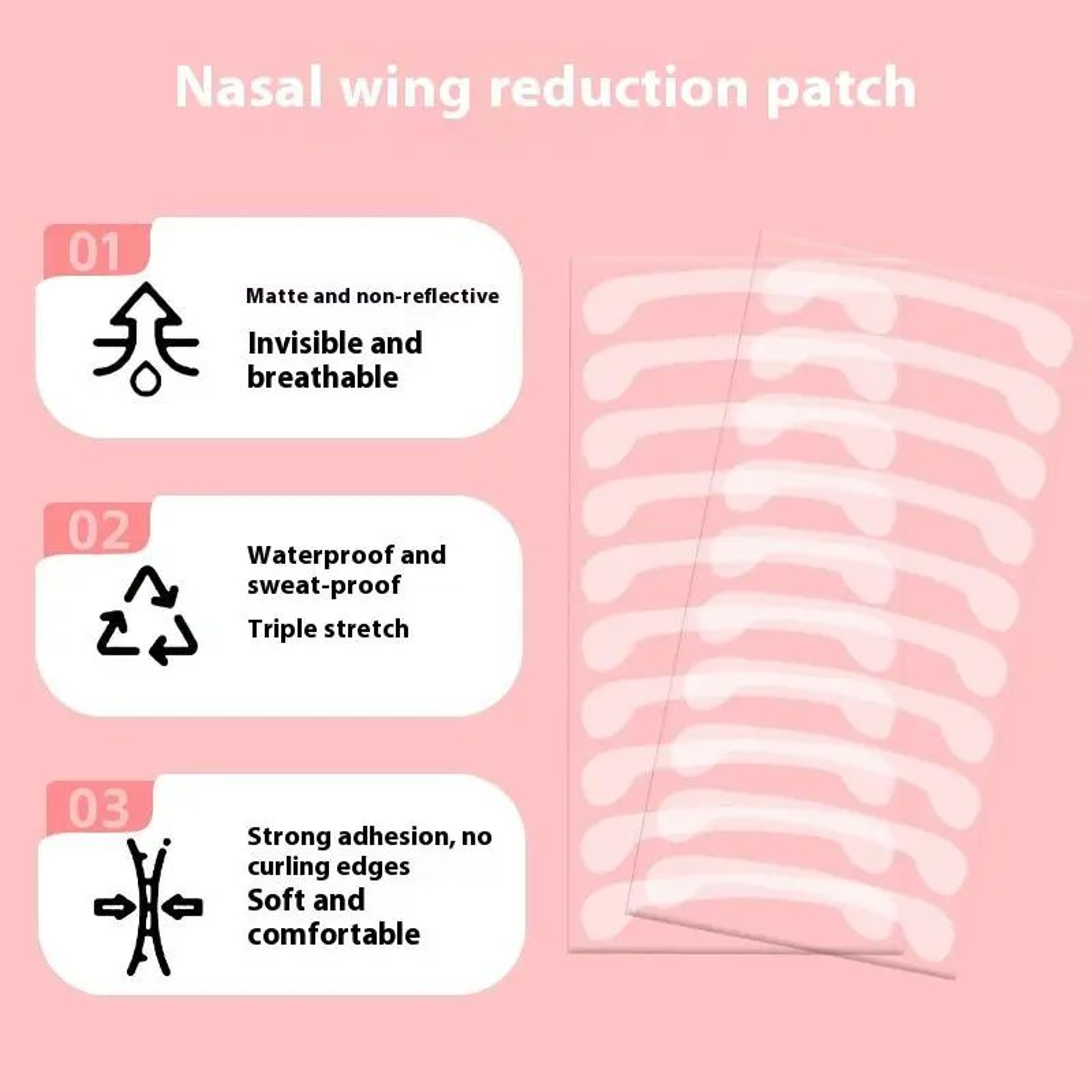 100 Piece Invisible Nose Slimming Patch For Makeup Contouring 4