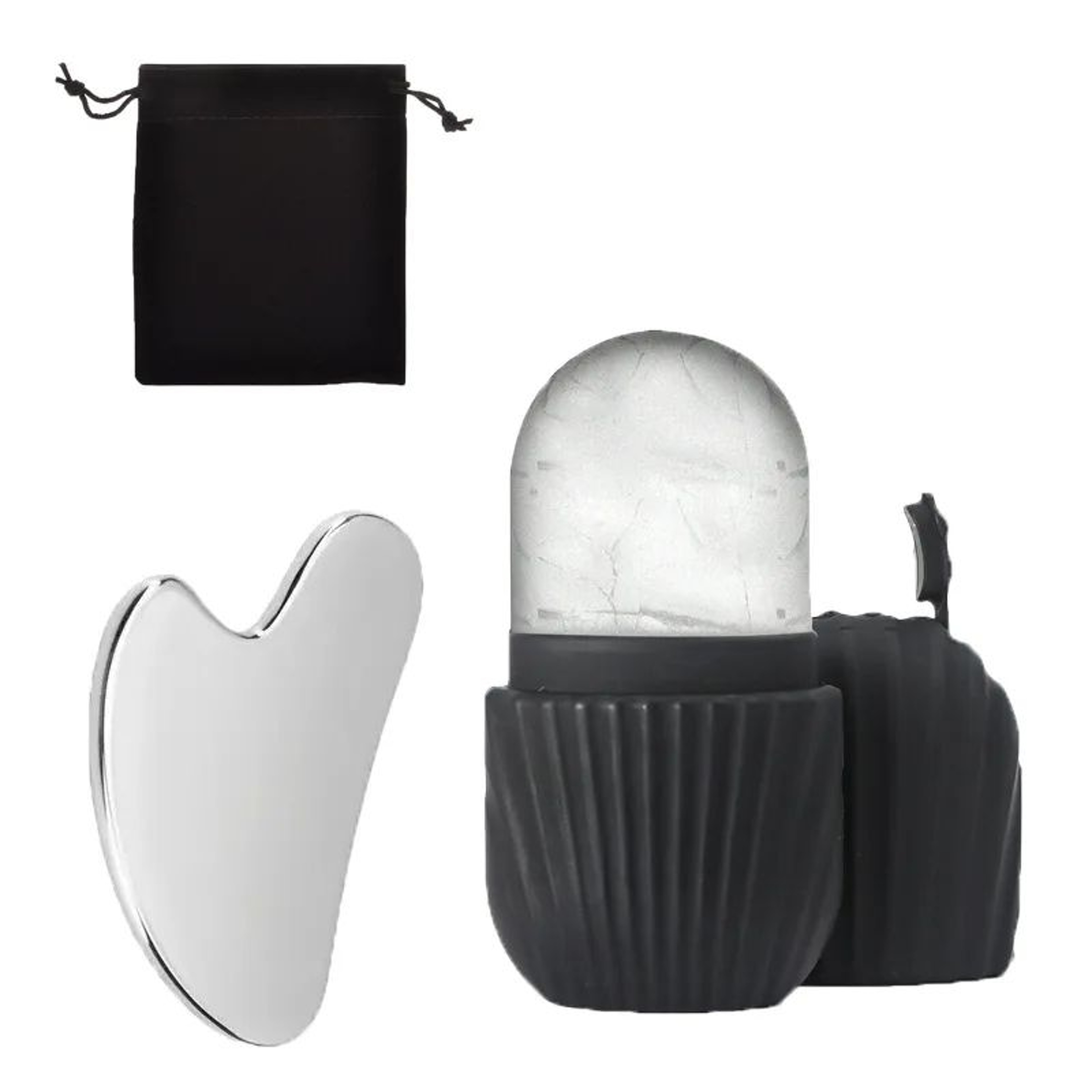 Ice Face Roller And Stainless Steel Gua Sha Massage Set 8