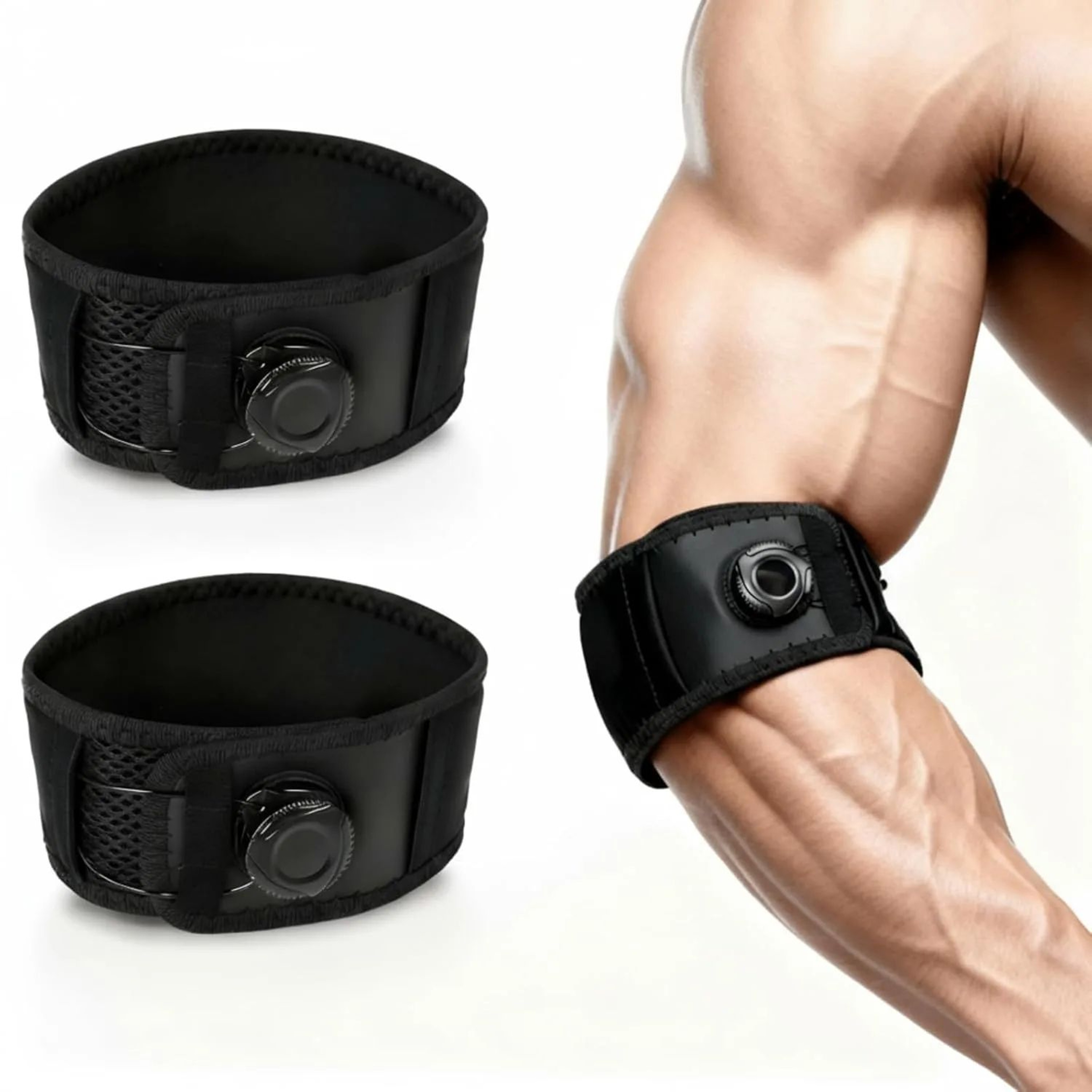 Adjustable Tennis Elbow Brace With Dial Compression 0