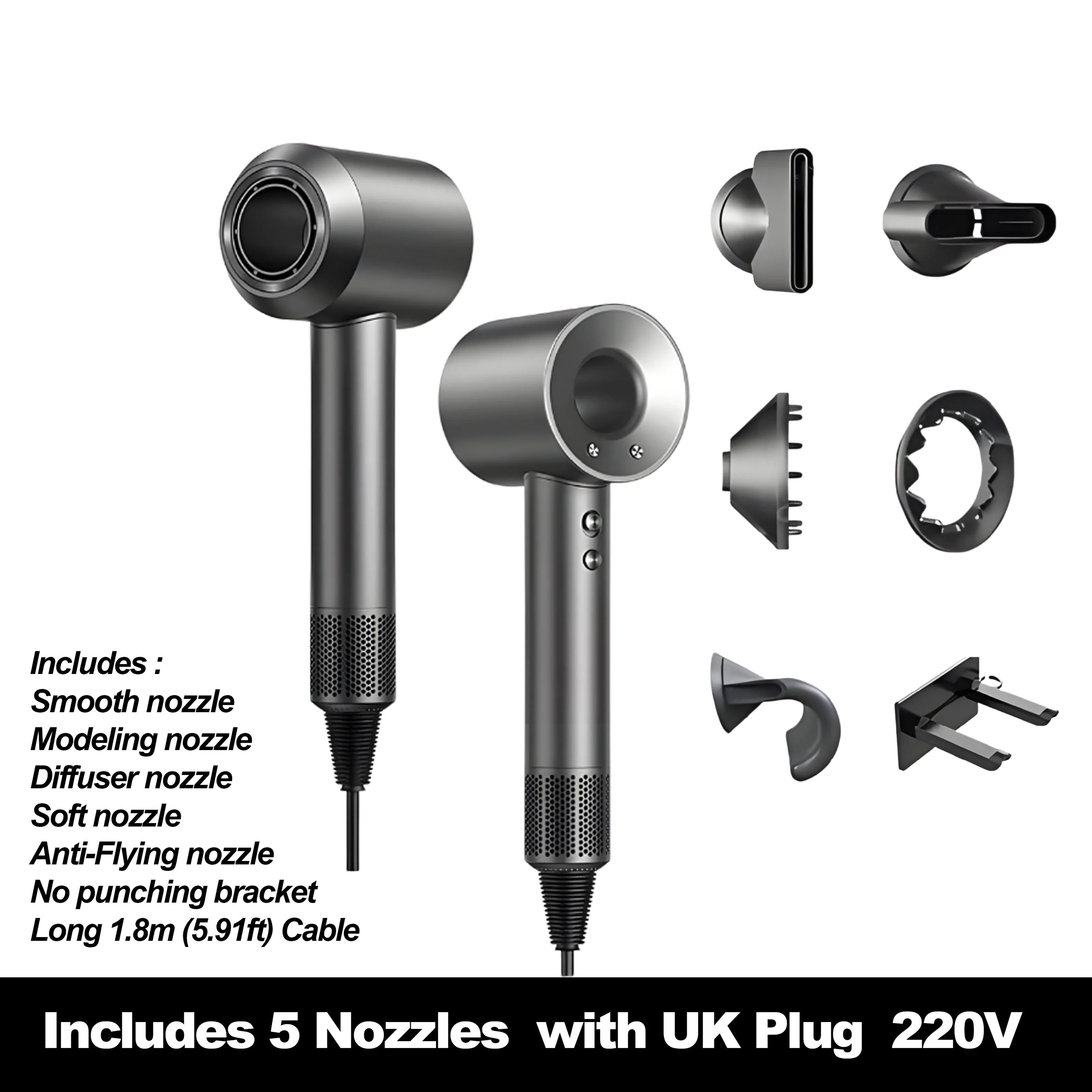 High Speed Negative Ion Hair Dryer With Multi Nozzles 19