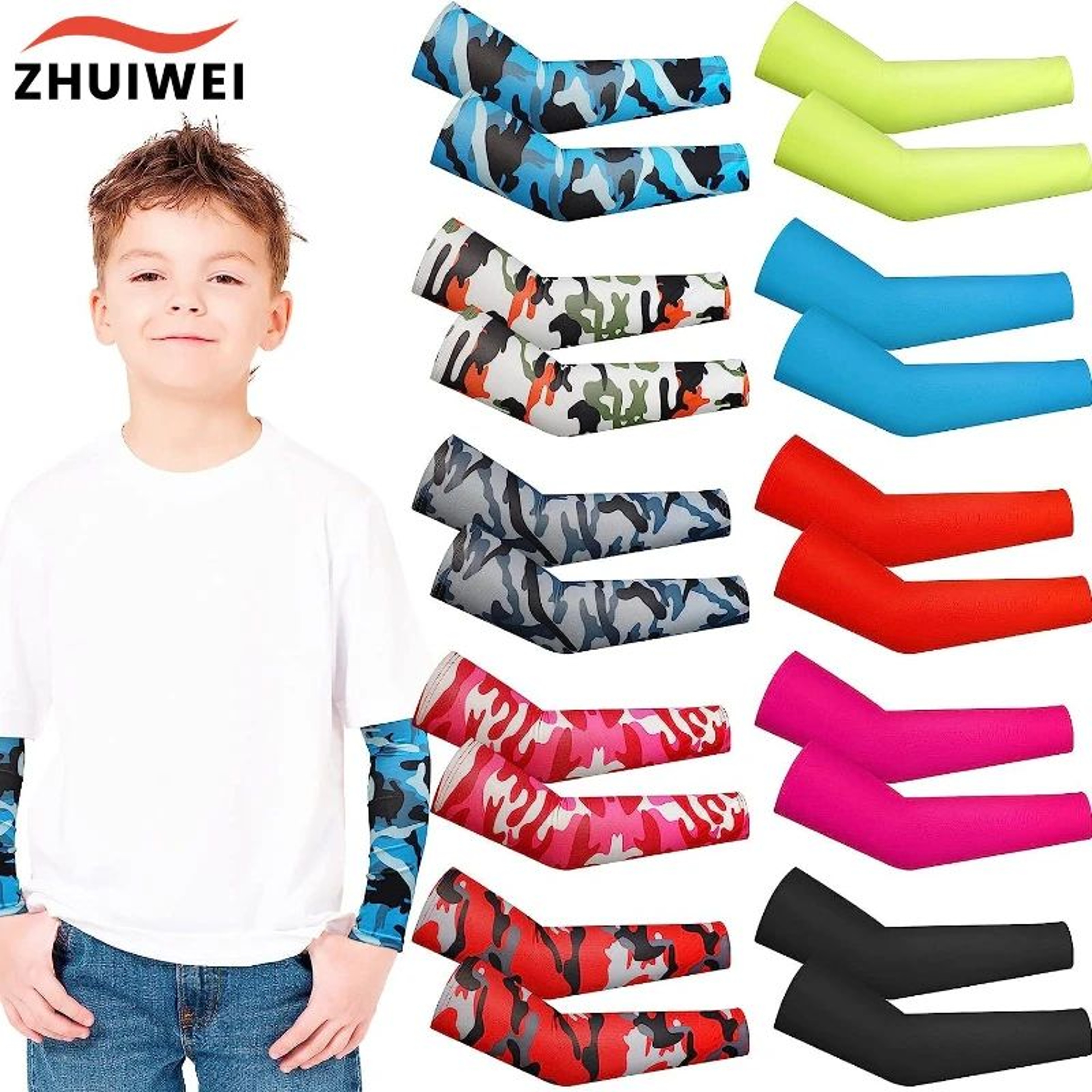 Kids Cooling UV Protection Arm Sleeves 1 Pair 0