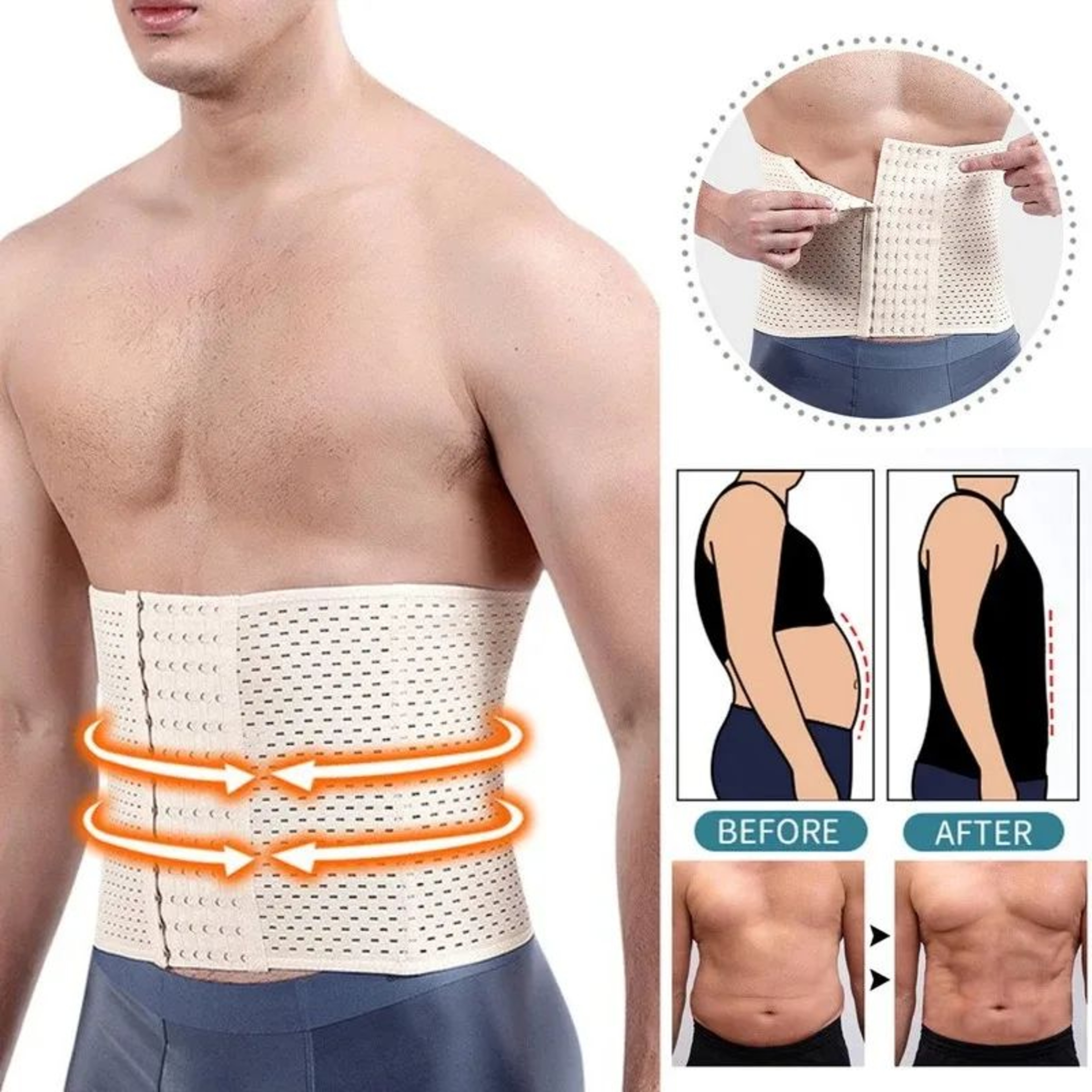 Mens Waist Trainer Belt For Tummy Control And Fitness Support 3