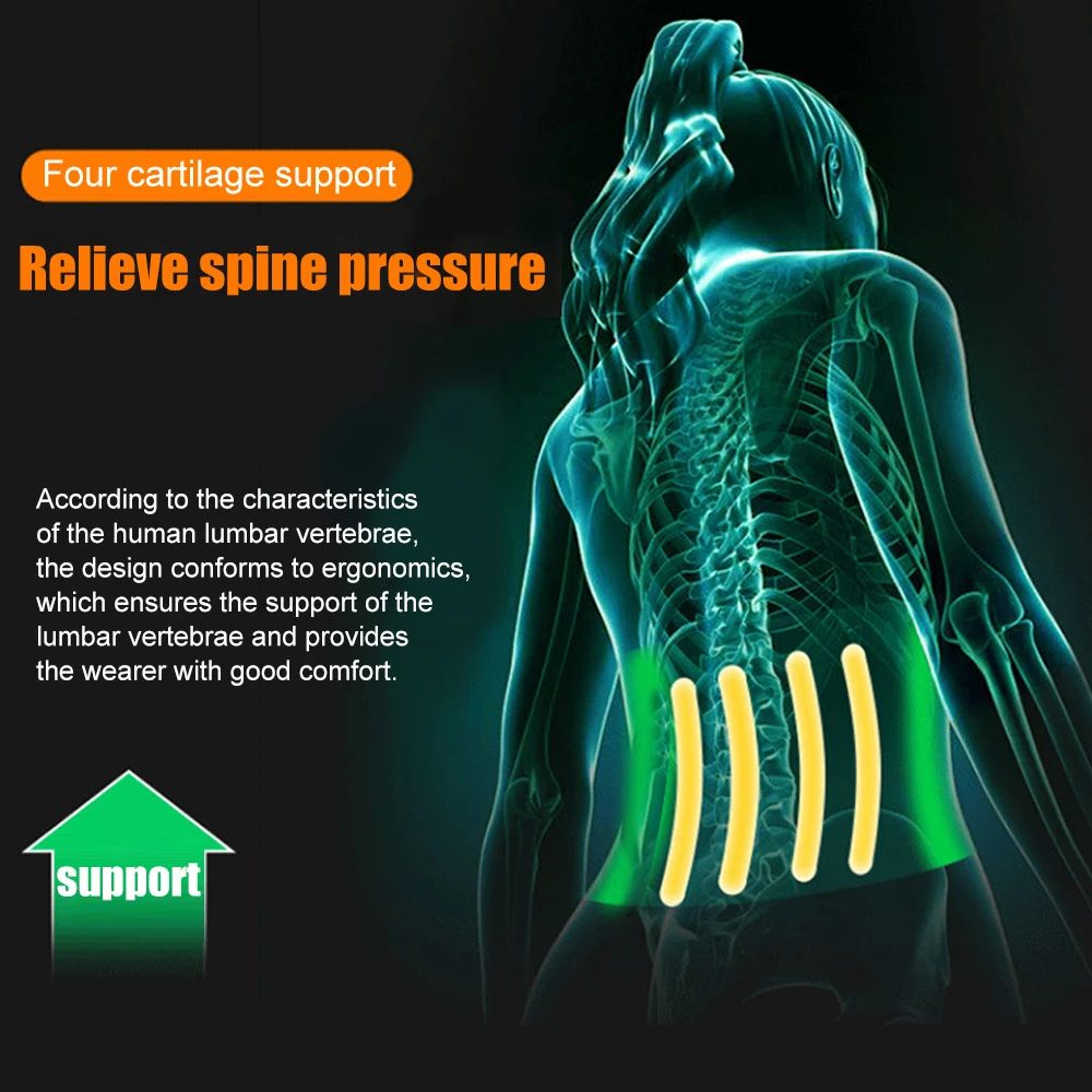 Adjustable Lumbar Back Support Belt For Waist Support 4