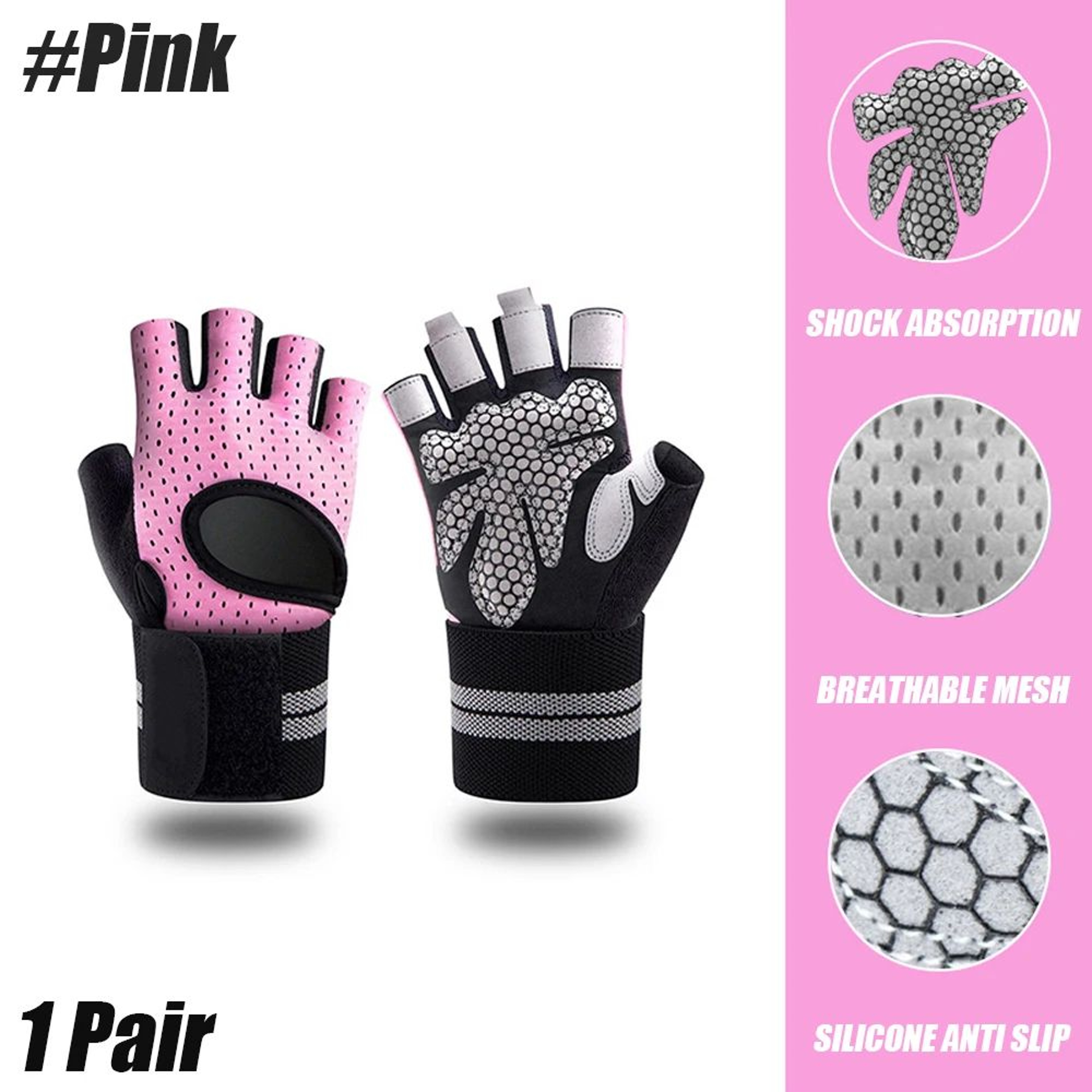 Weightlifting Gloves With Wrist Support For Gym Training 5