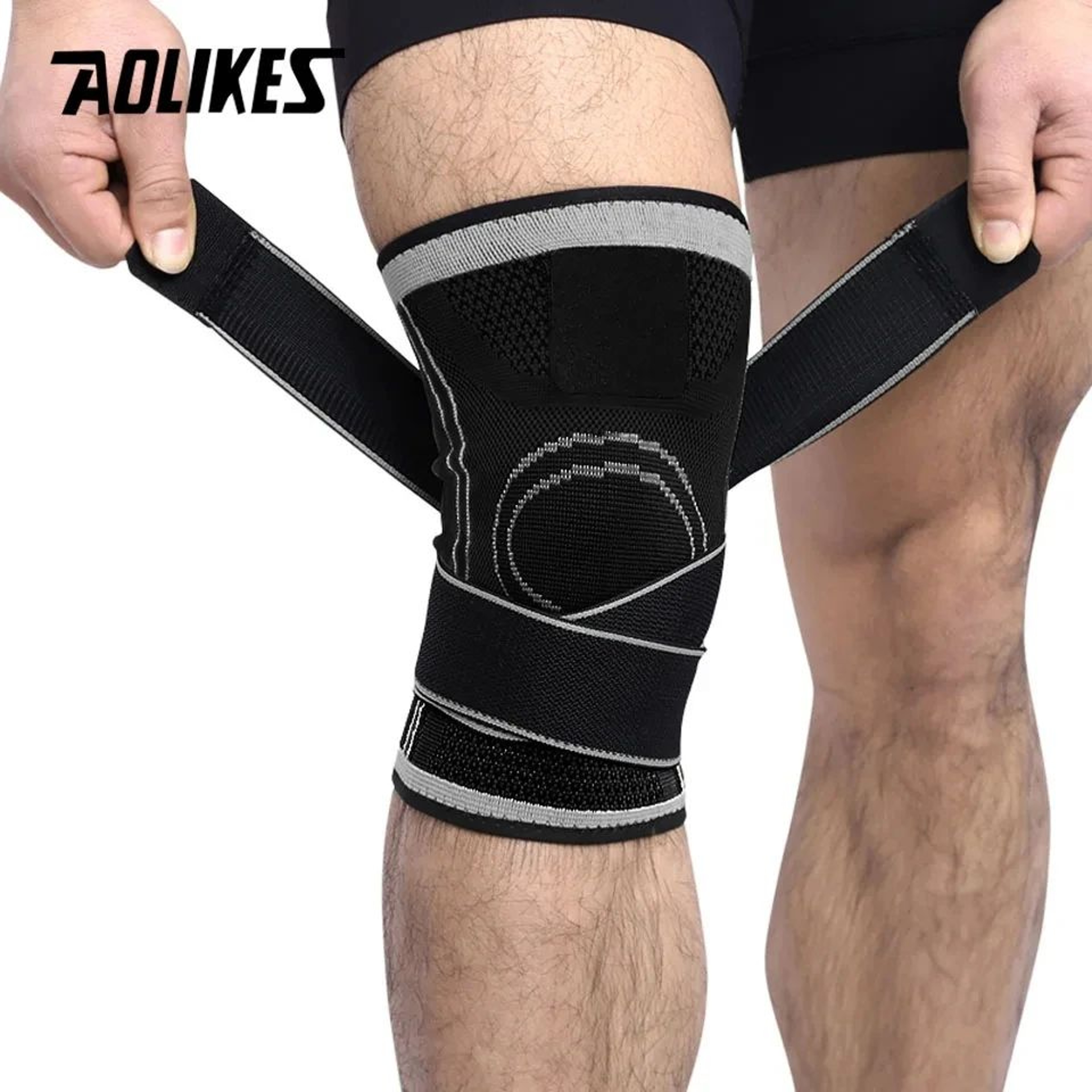 AOLIKES Knee Compression Sleeve Support For Running And Hiking 0