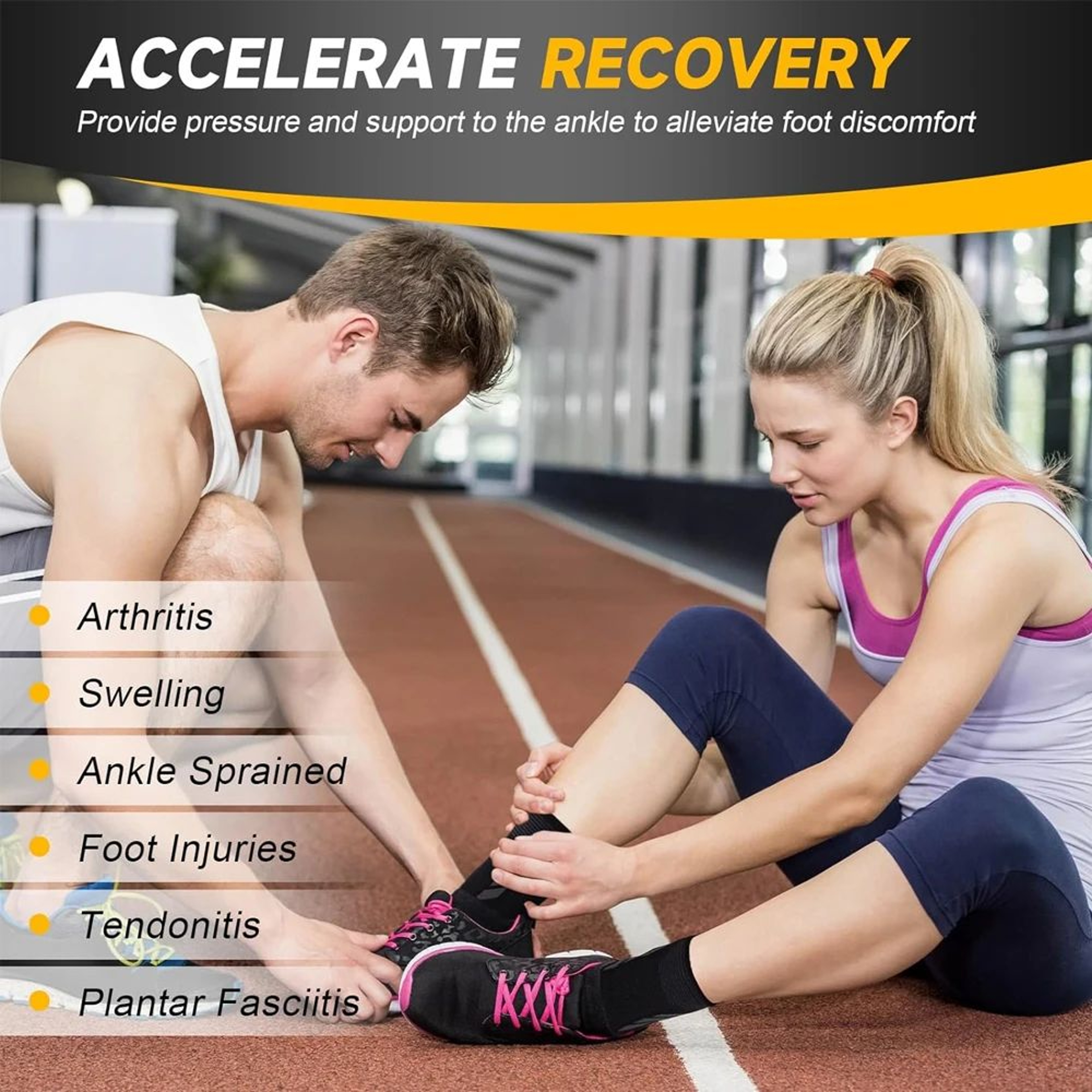 Adjustable Ankle Brace With Compression Support Strap 4