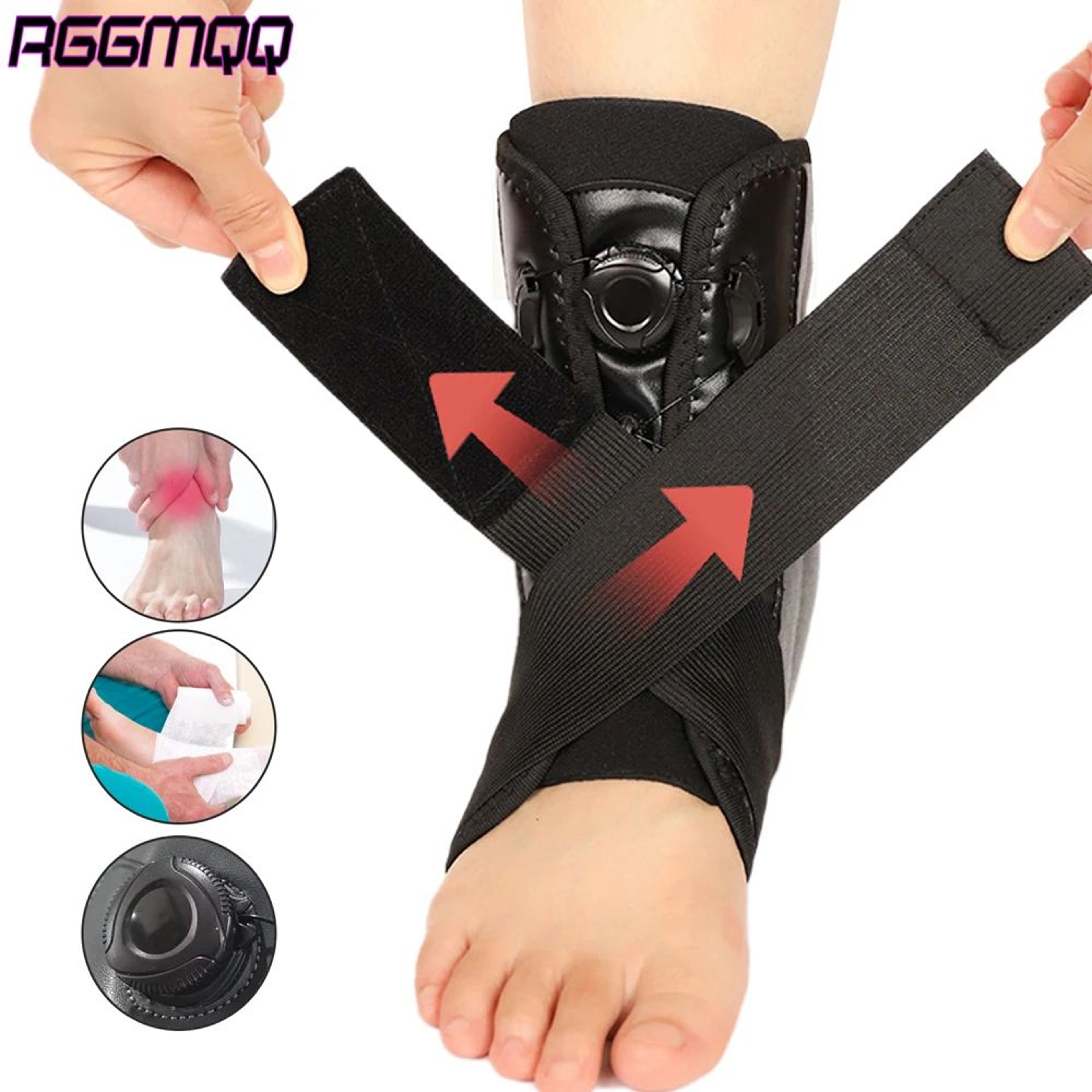 Heavy Duty Lace Up Ankle Brace With Aluminum Support Plates 0